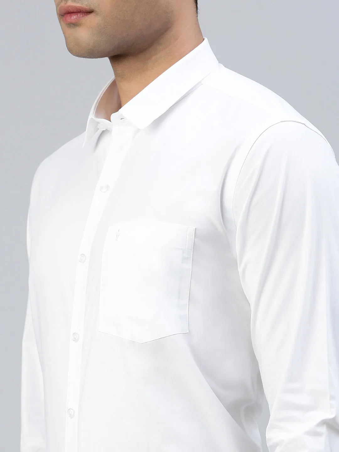 Men 100% Cotton White Shirt Plus Size