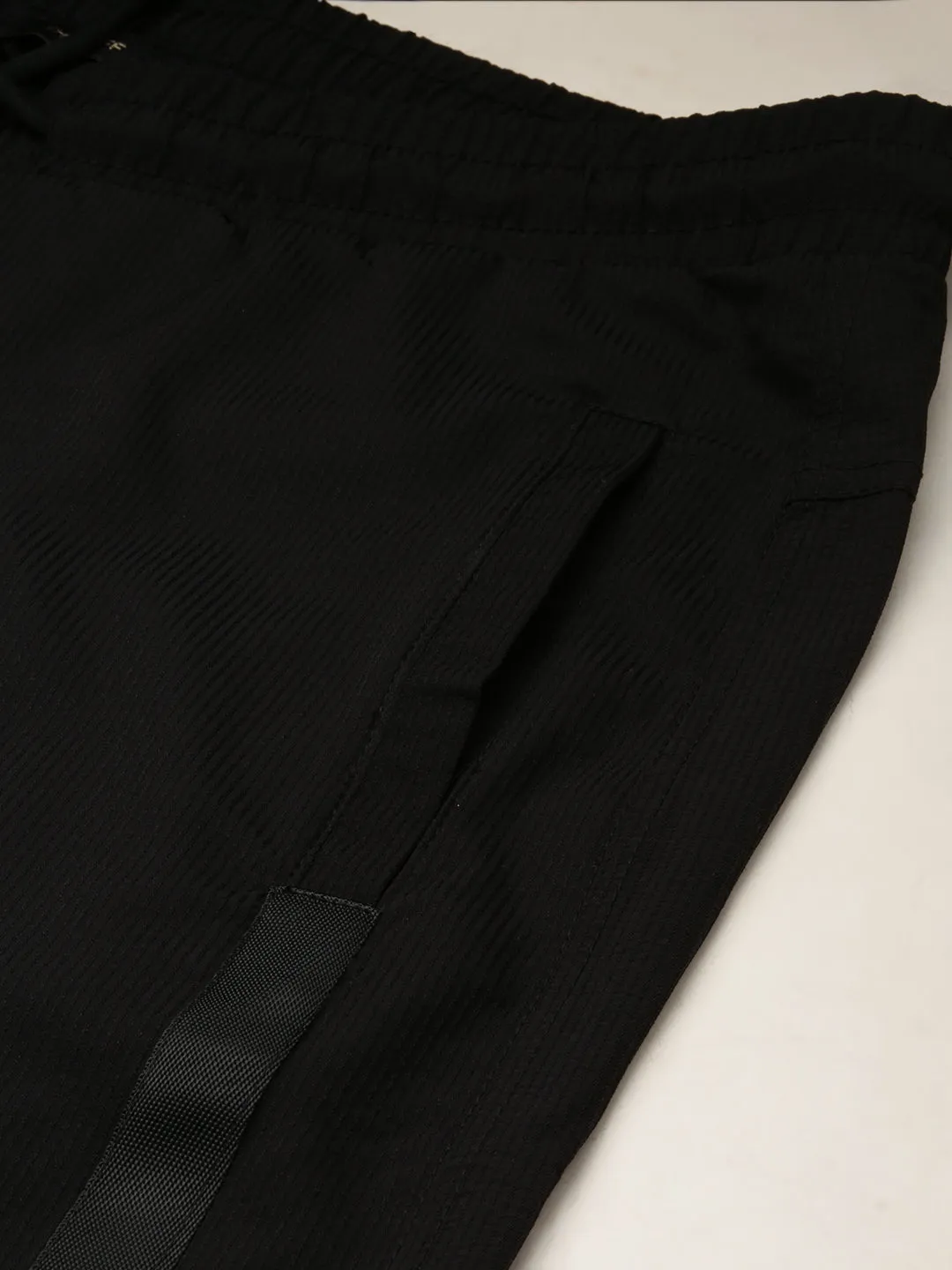 Men Black Solid Casual Jogger