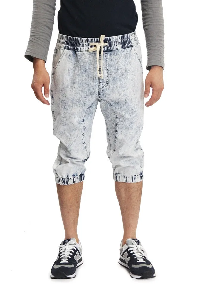 Men's Denim Jogger Shorts