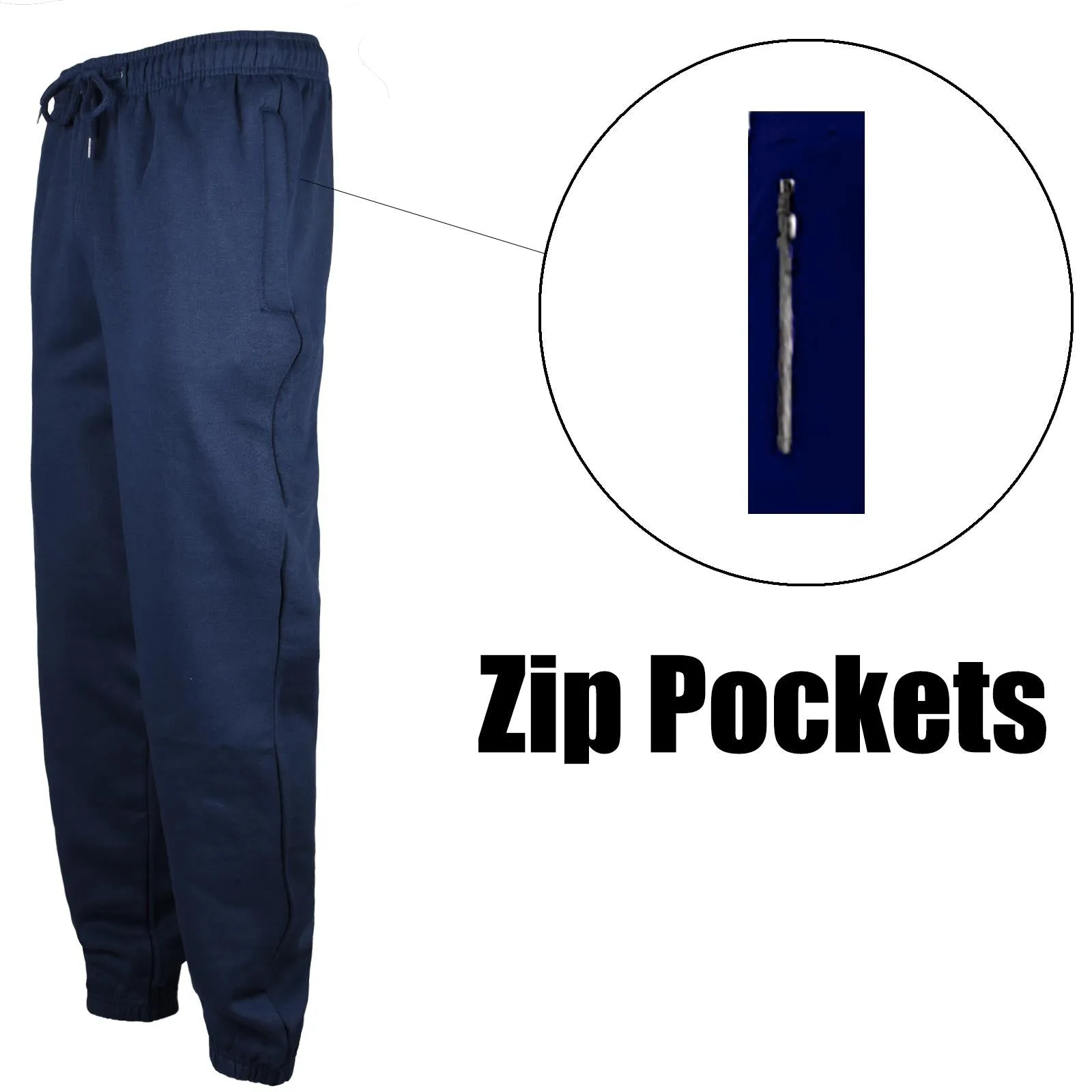 Mens Elasticated Fleece Joggers