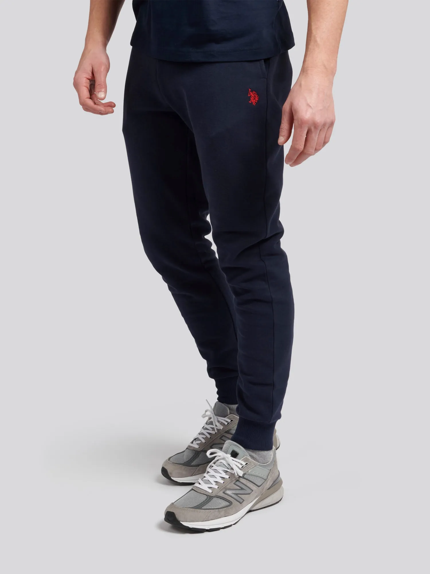 Mens Fleece Joggers in Navy Blazer Red DHM