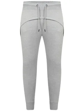 Mens Patrick Curved Panel Cuffed Joggers in Light Grey