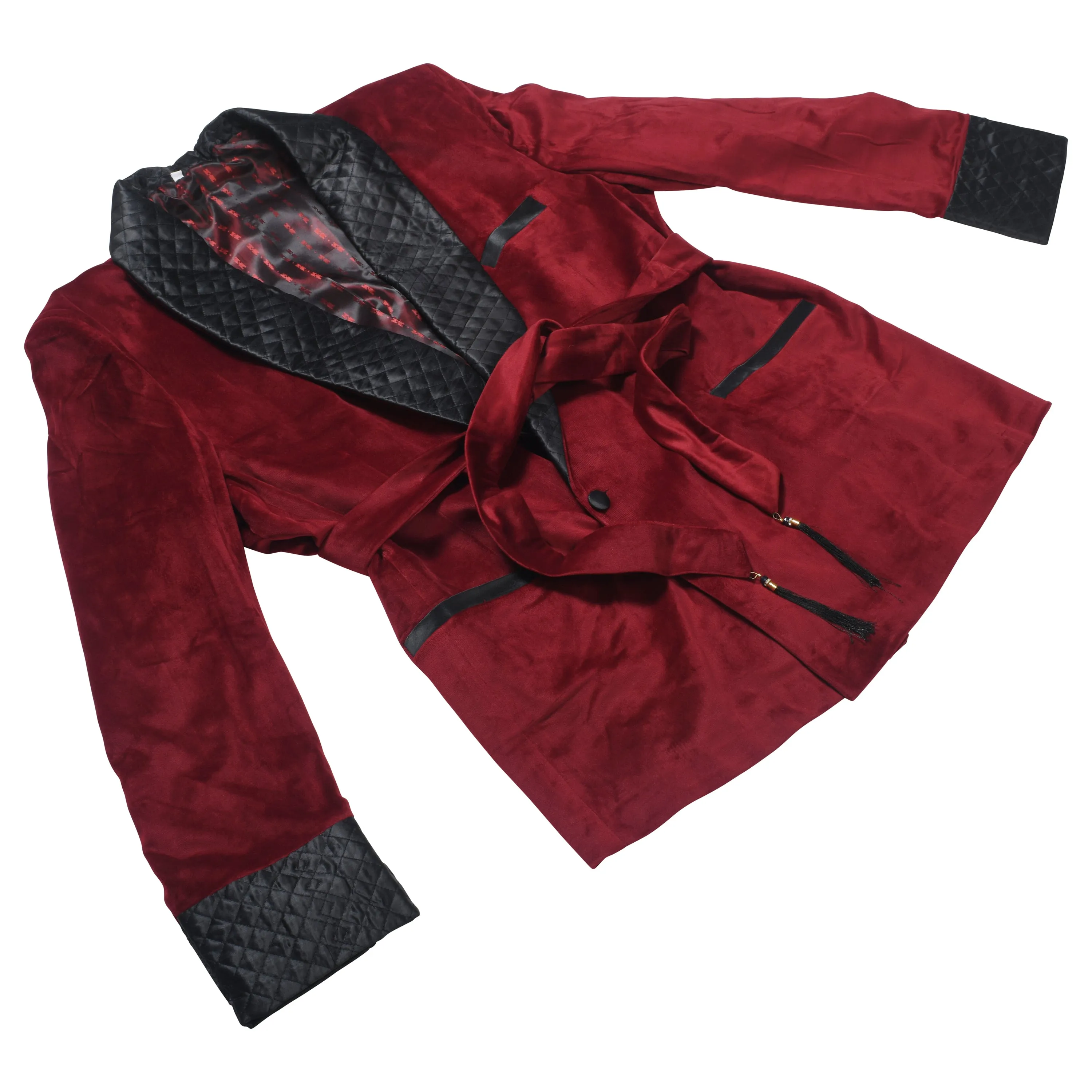 Mens Quilted Jackets Maroon Velvet Jacket Hosting Evening Party Wear Coat Blazers