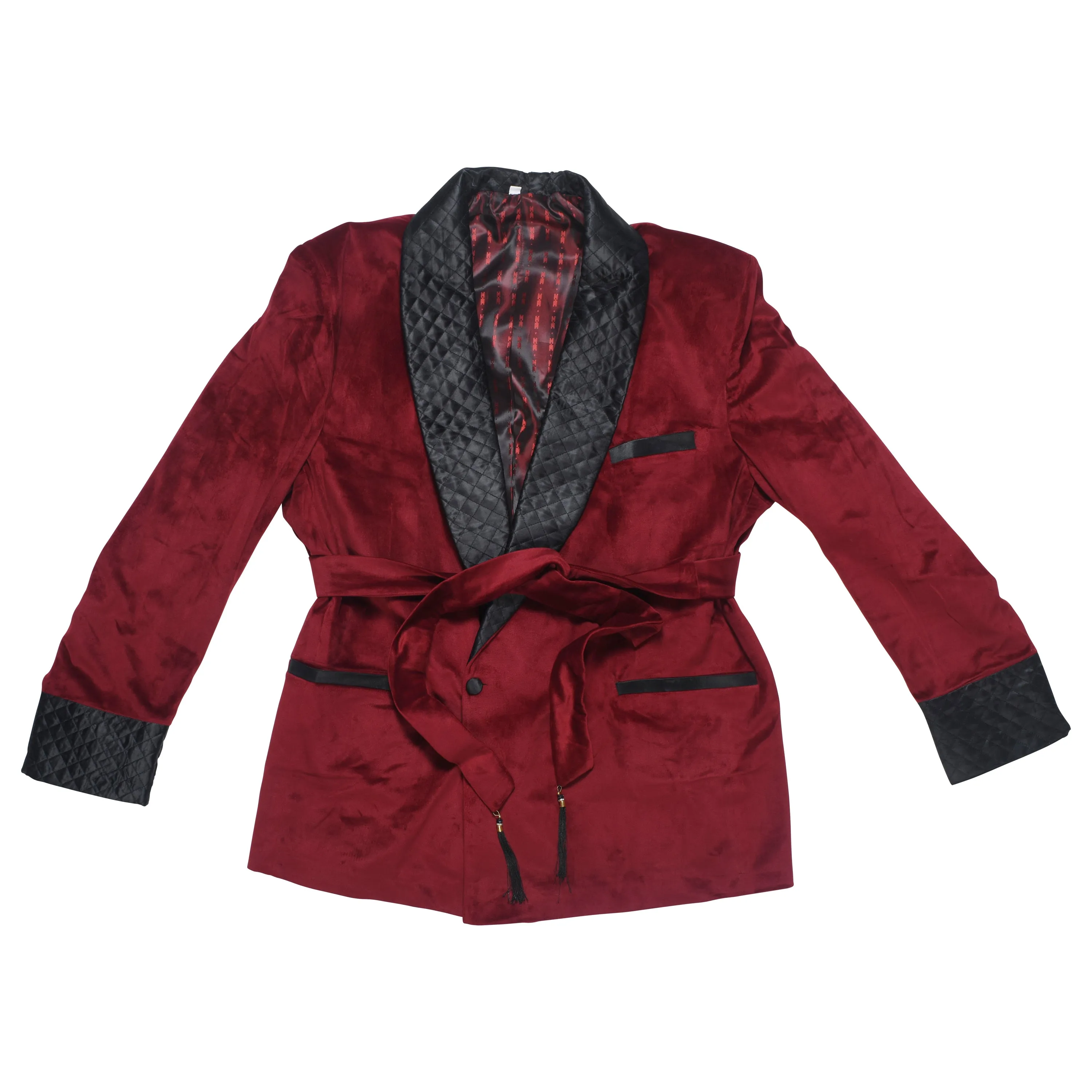 Mens Quilted Jackets Maroon Velvet Jacket Hosting Evening Party Wear Coat Blazers