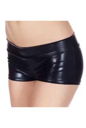 Metallic Black Booty Shorts