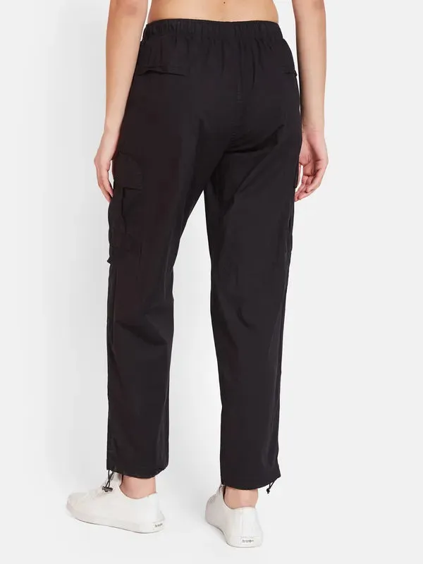 Mettle Women Regular Cotton Cargo Styled Joggers