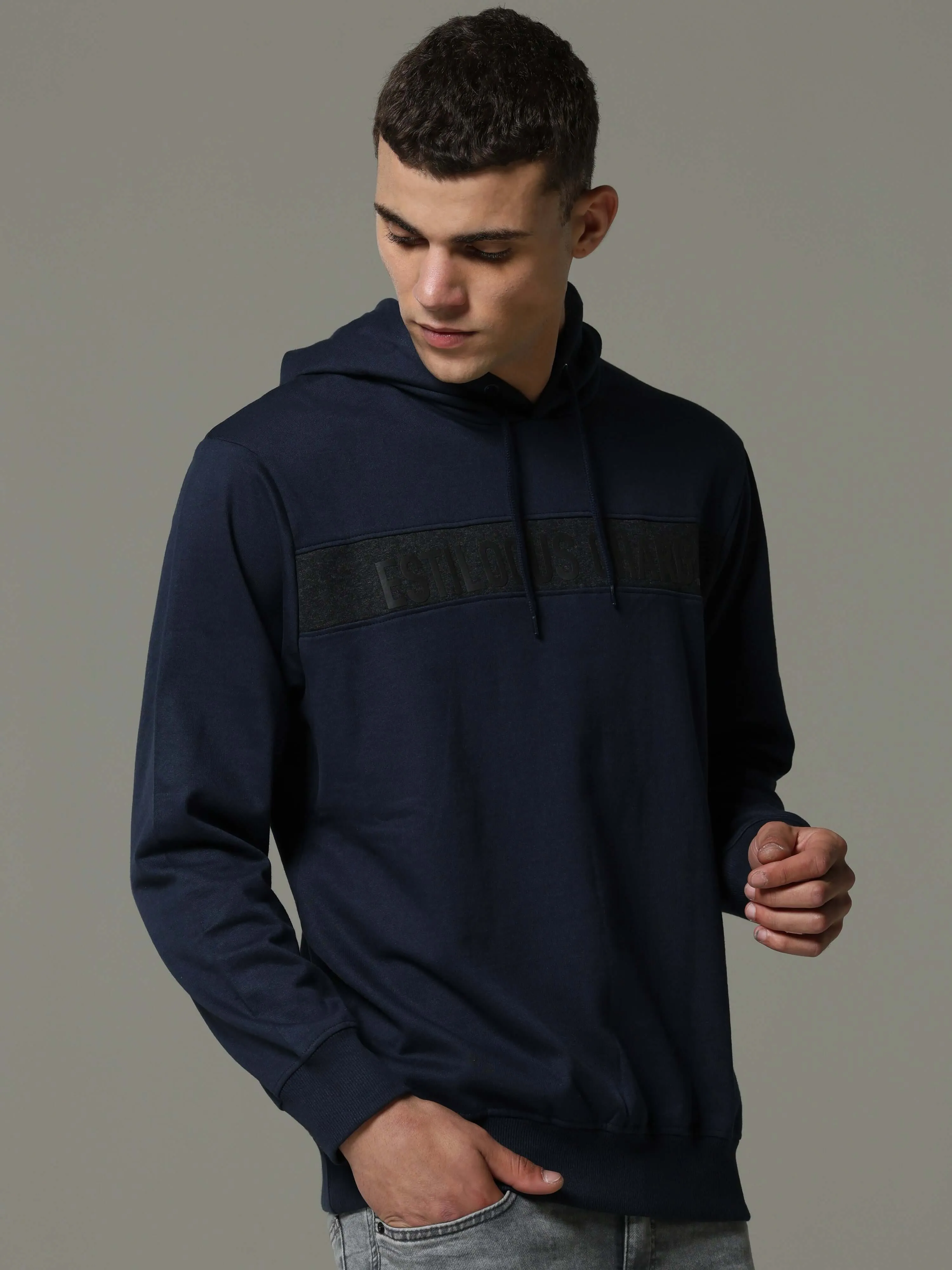 Midnight Pulse Navy Blue Hoodie