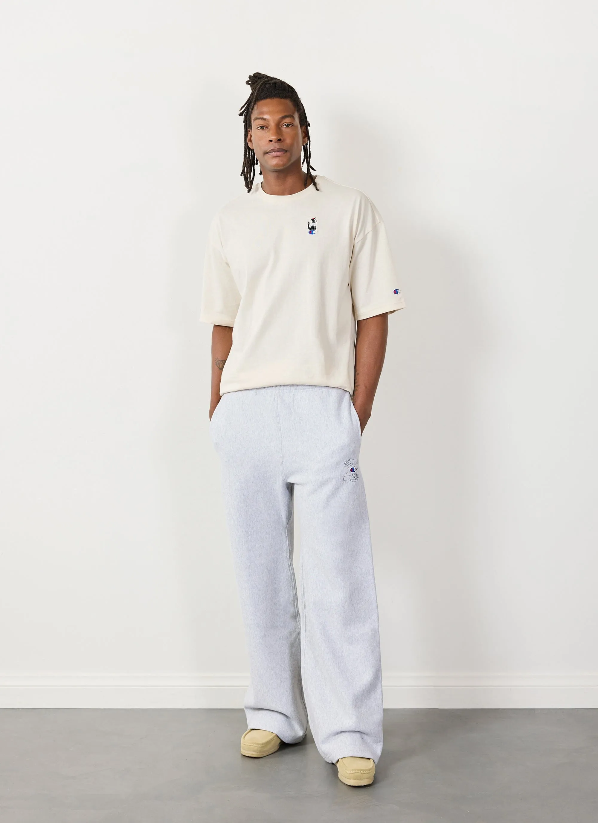 Mystic Hands Straight Leg Trackpant | Champion and Percival | Heather Grey