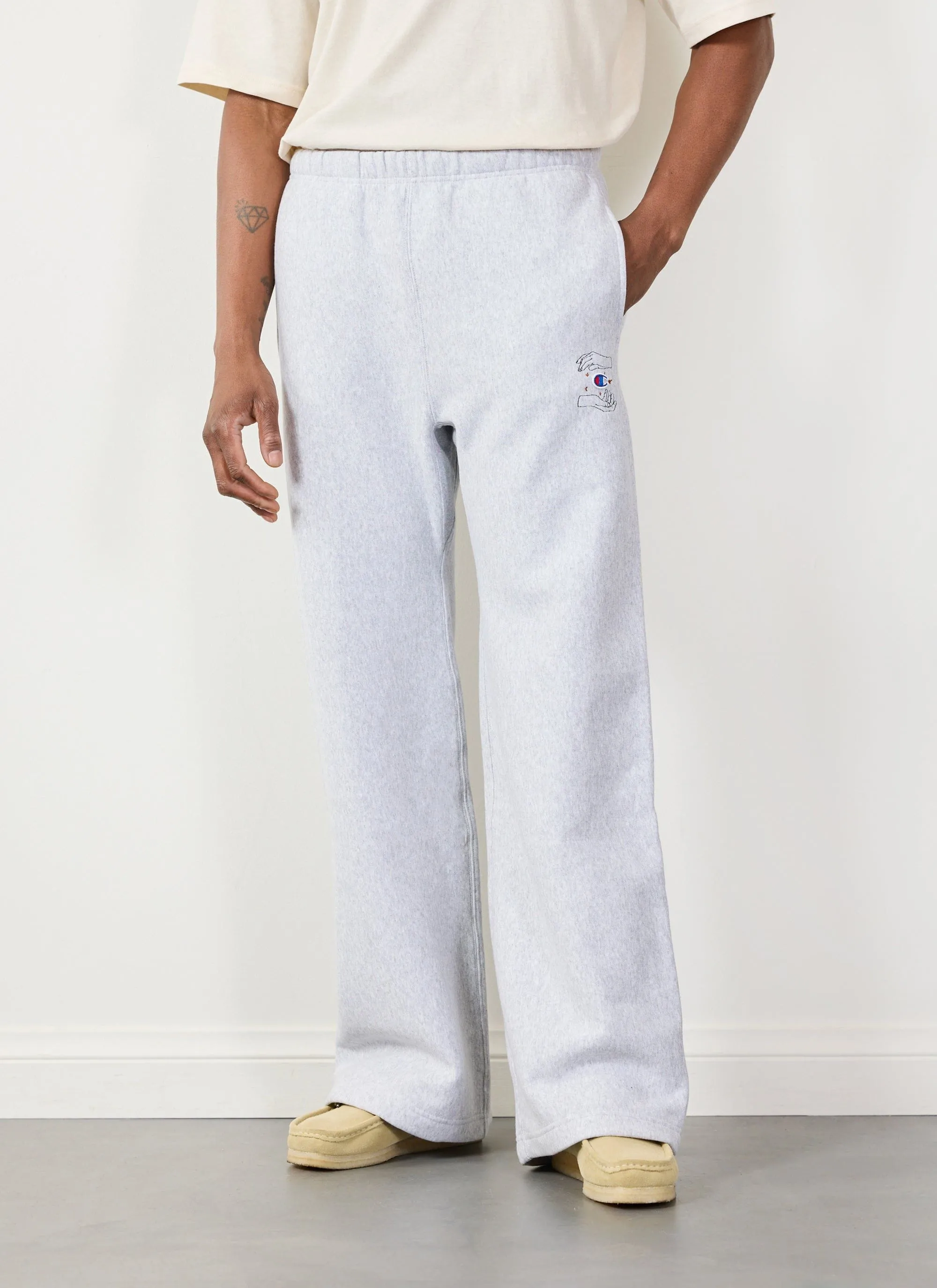 Mystic Hands Straight Leg Trackpant | Champion and Percival | Heather Grey