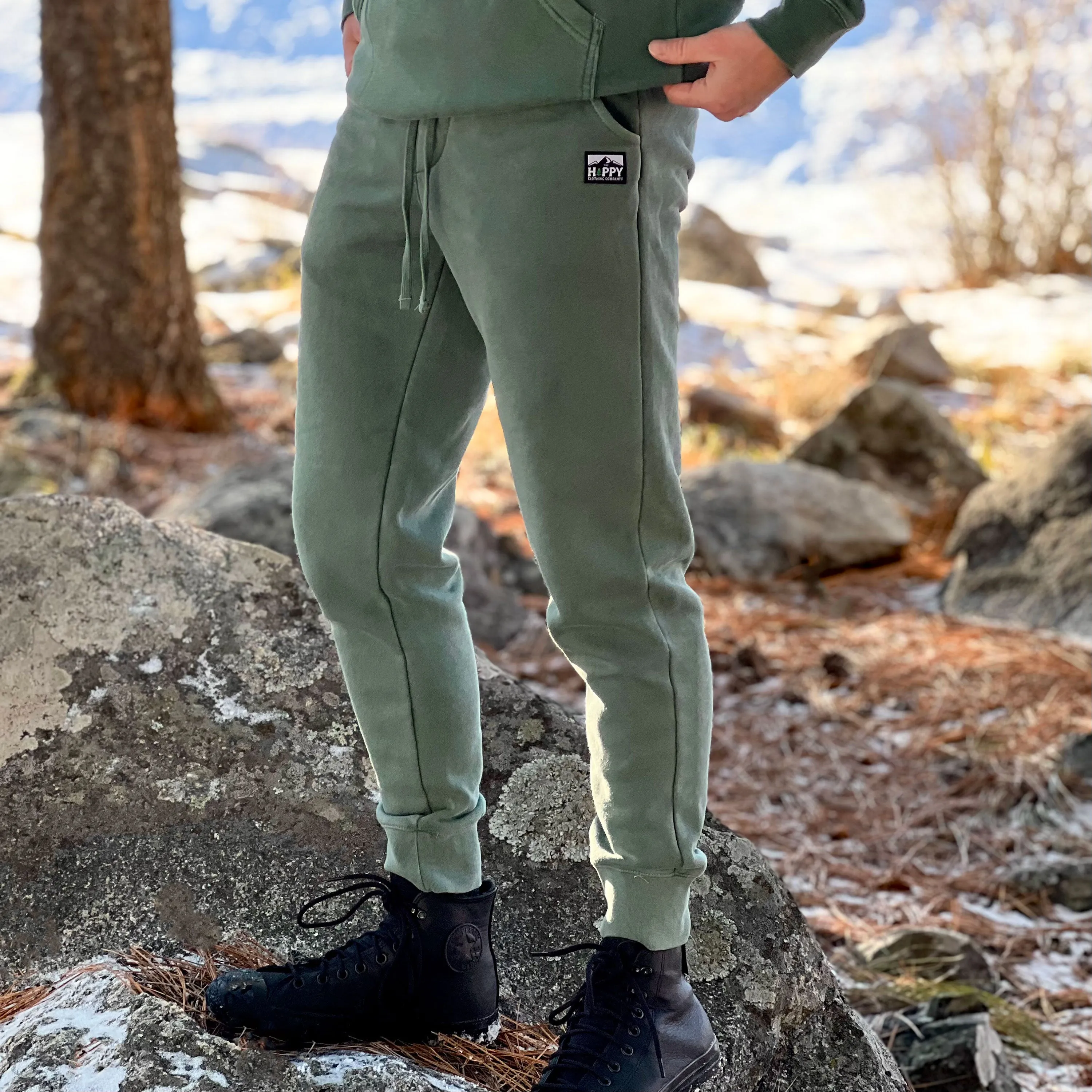 Nature-Dyed Unisex Jogger-Style Sweats w / Logo Label | 🏔️ Mountain Edition |