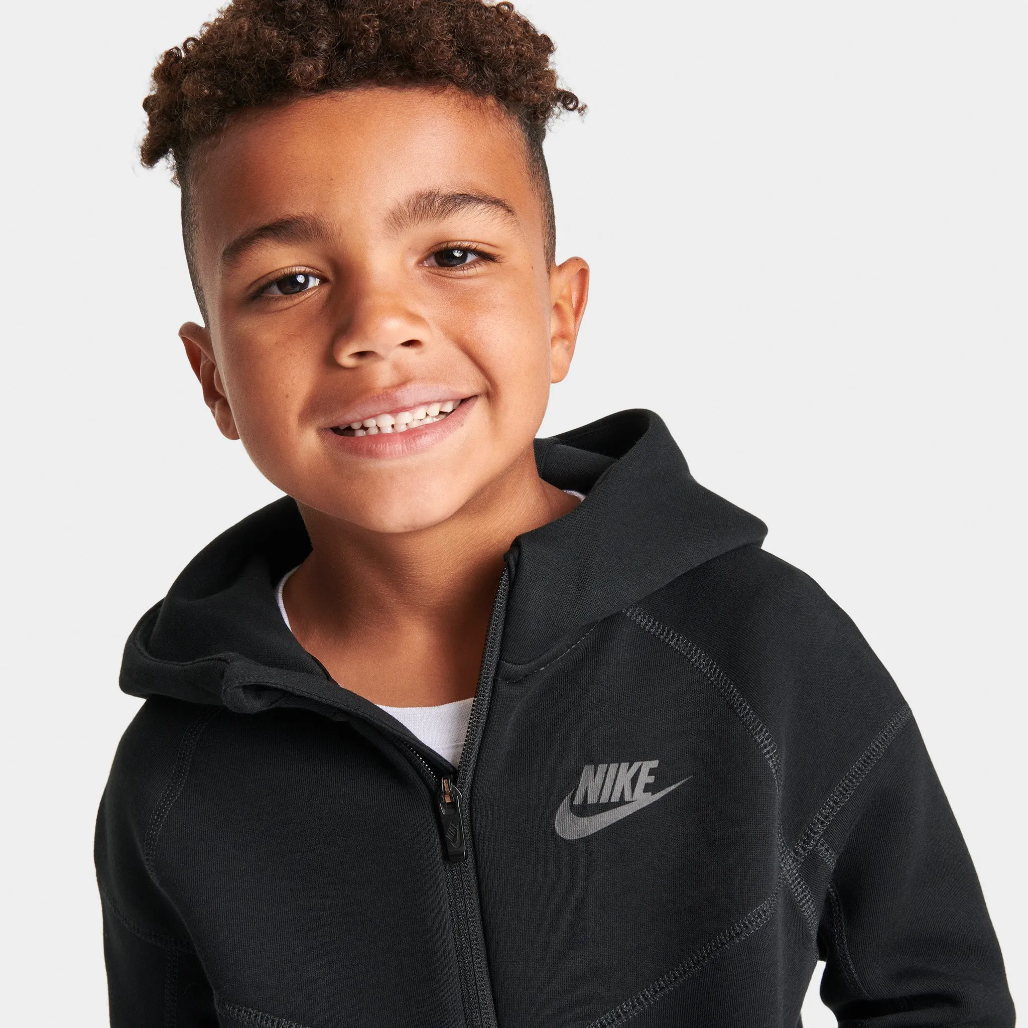 Nike Sportswear Child Boys' Tech Fleece Full-Zip Hoodie Set / Black