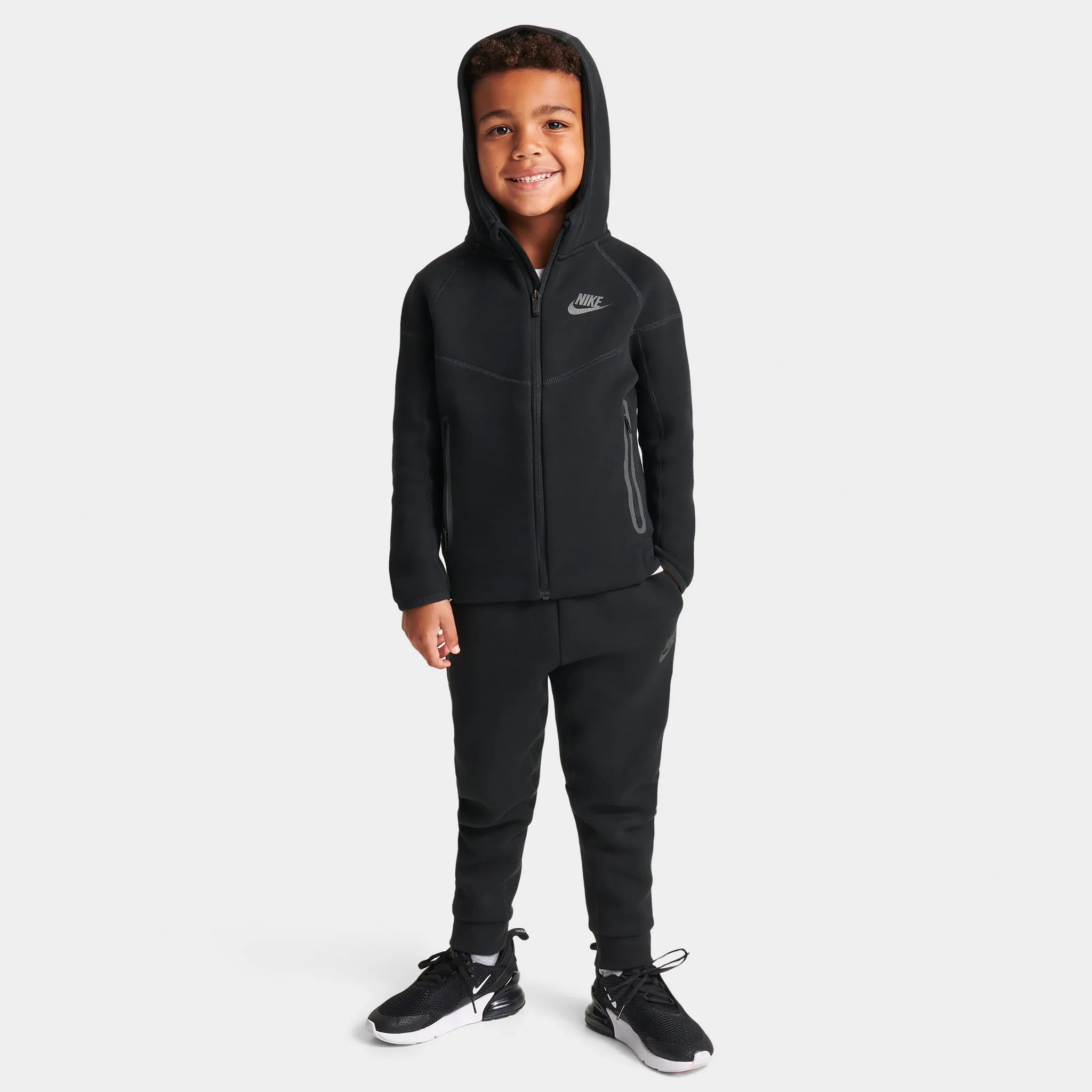 Nike Sportswear Child Boys' Tech Fleece Full-Zip Hoodie Set / Black