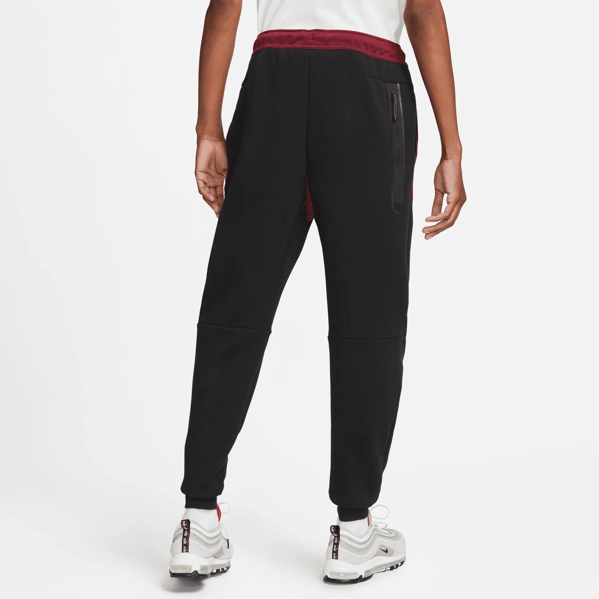 Nike Sportswear Tech Fleece Dark Red Colorblock Joggers