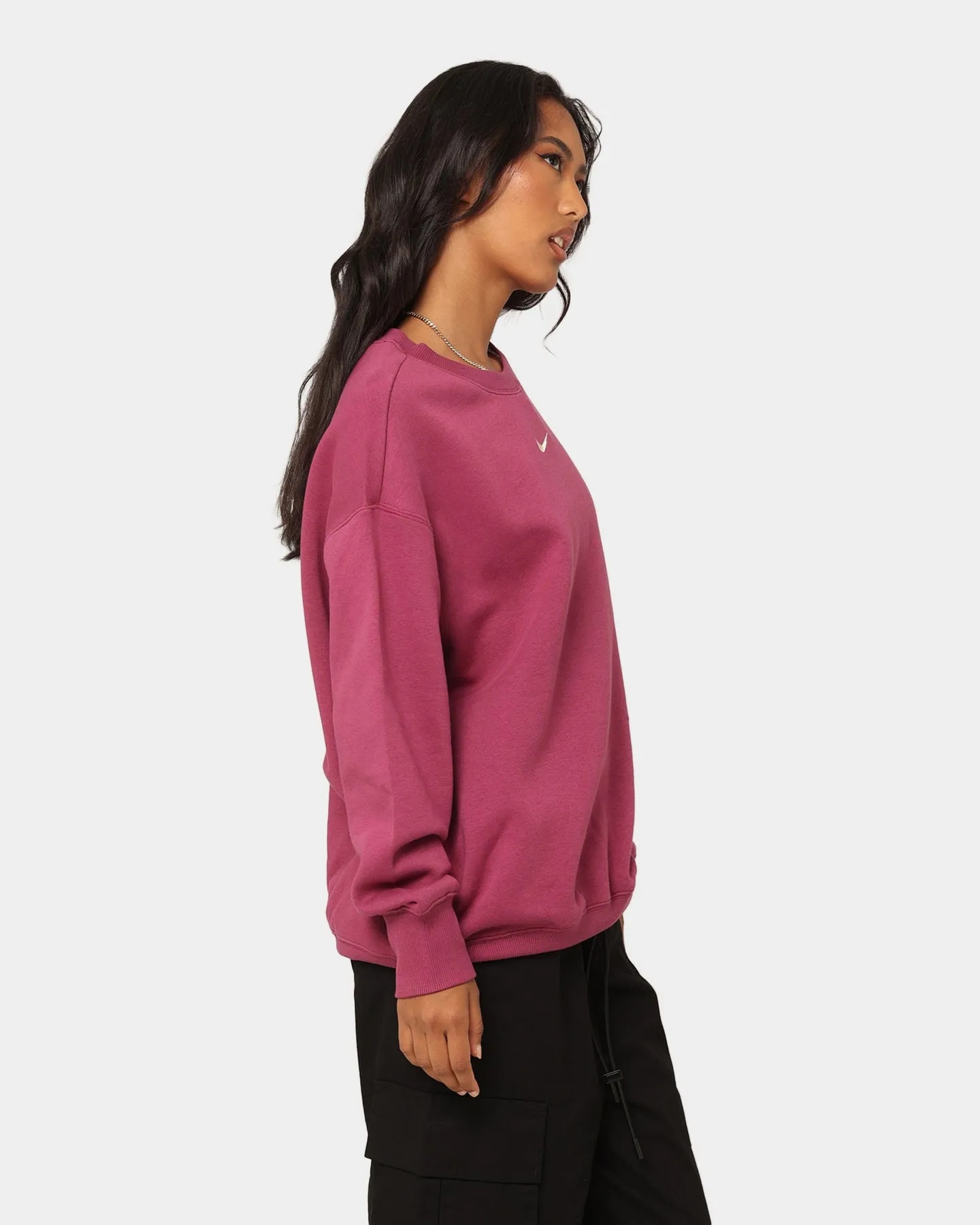 Nike Women's Nike Sportswear Phoenix Fleece Oversized Crewneck Rosewood/Sail