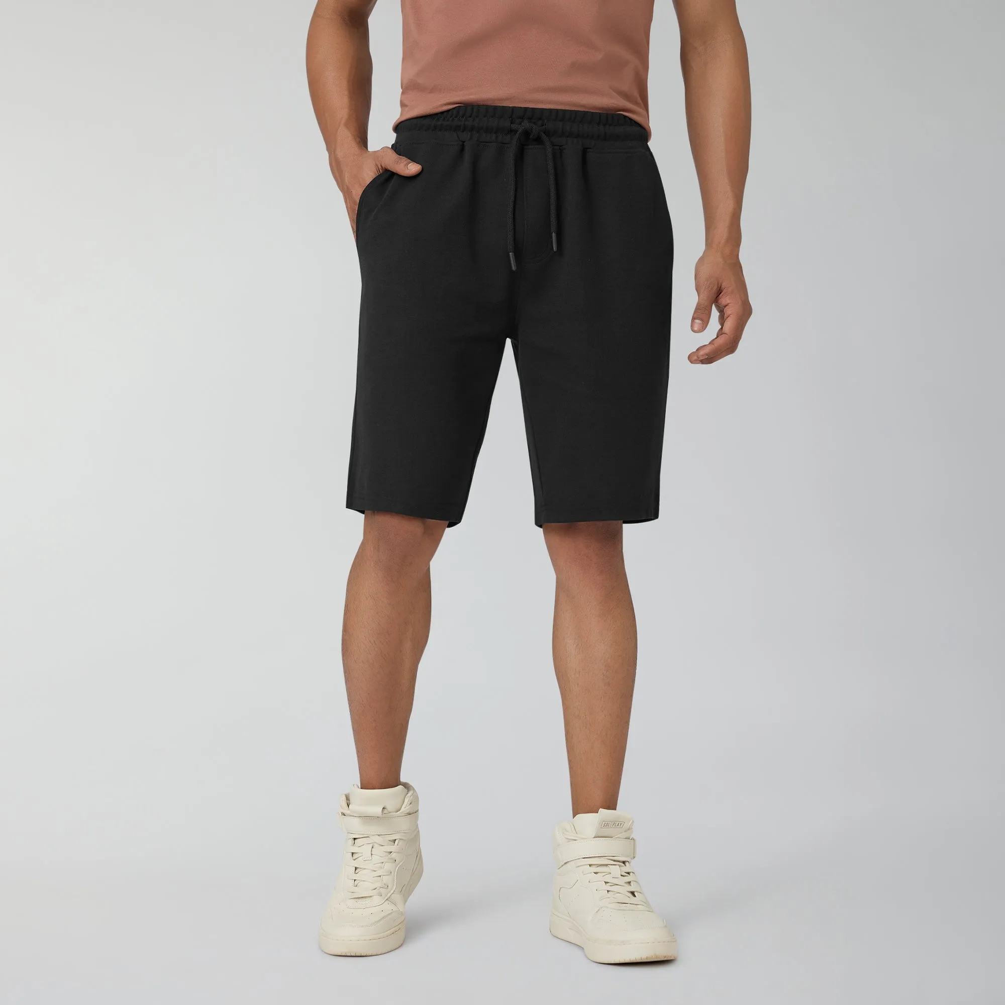 Nova Cotton Rich Shorts Pitch Black