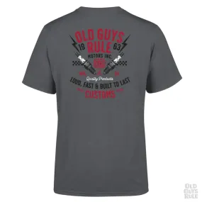 Old Guys Rule - ‘Old Guys Garage’ T-shirt - Charcoal