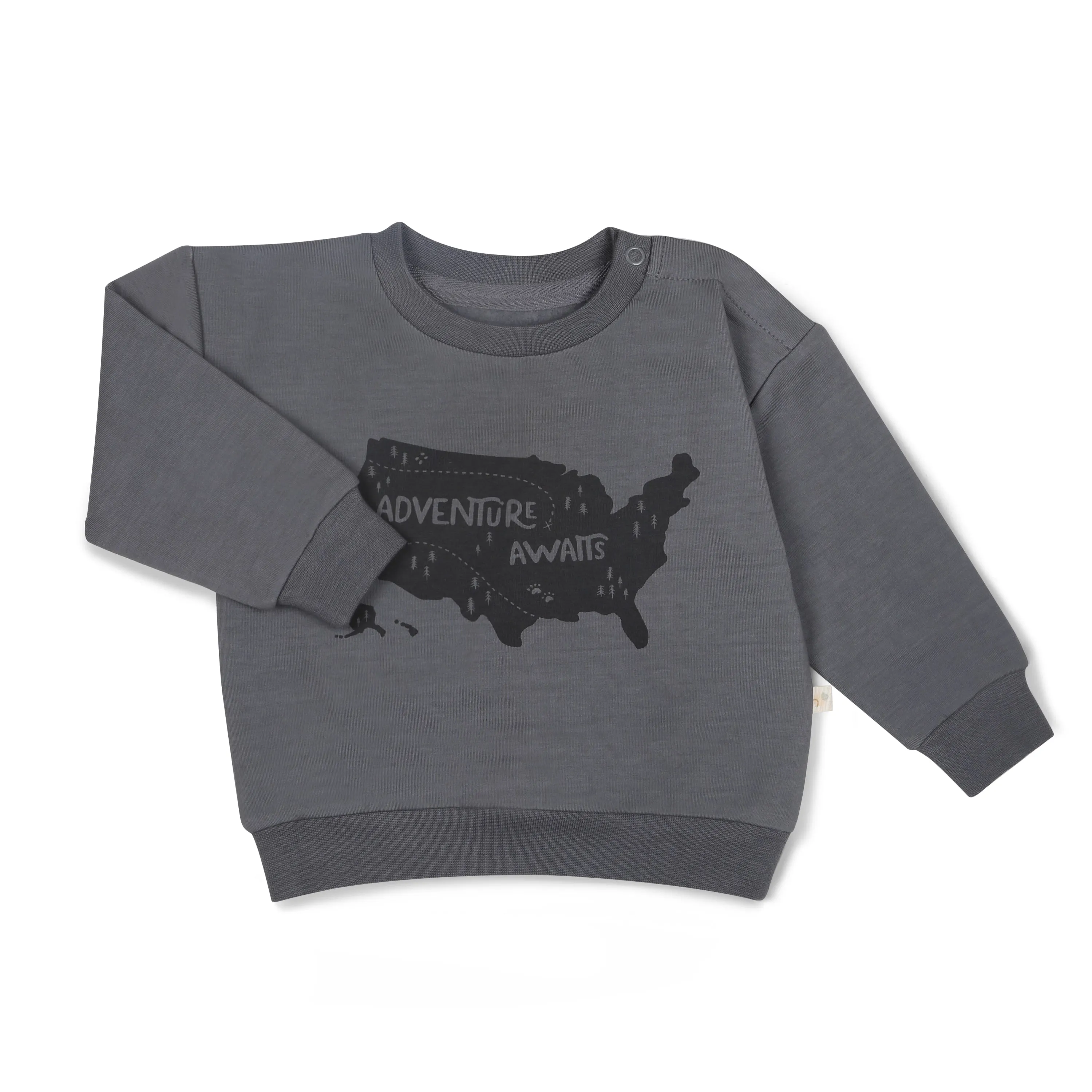 Organic Fleece Sweatshirt - Adventure Awaits