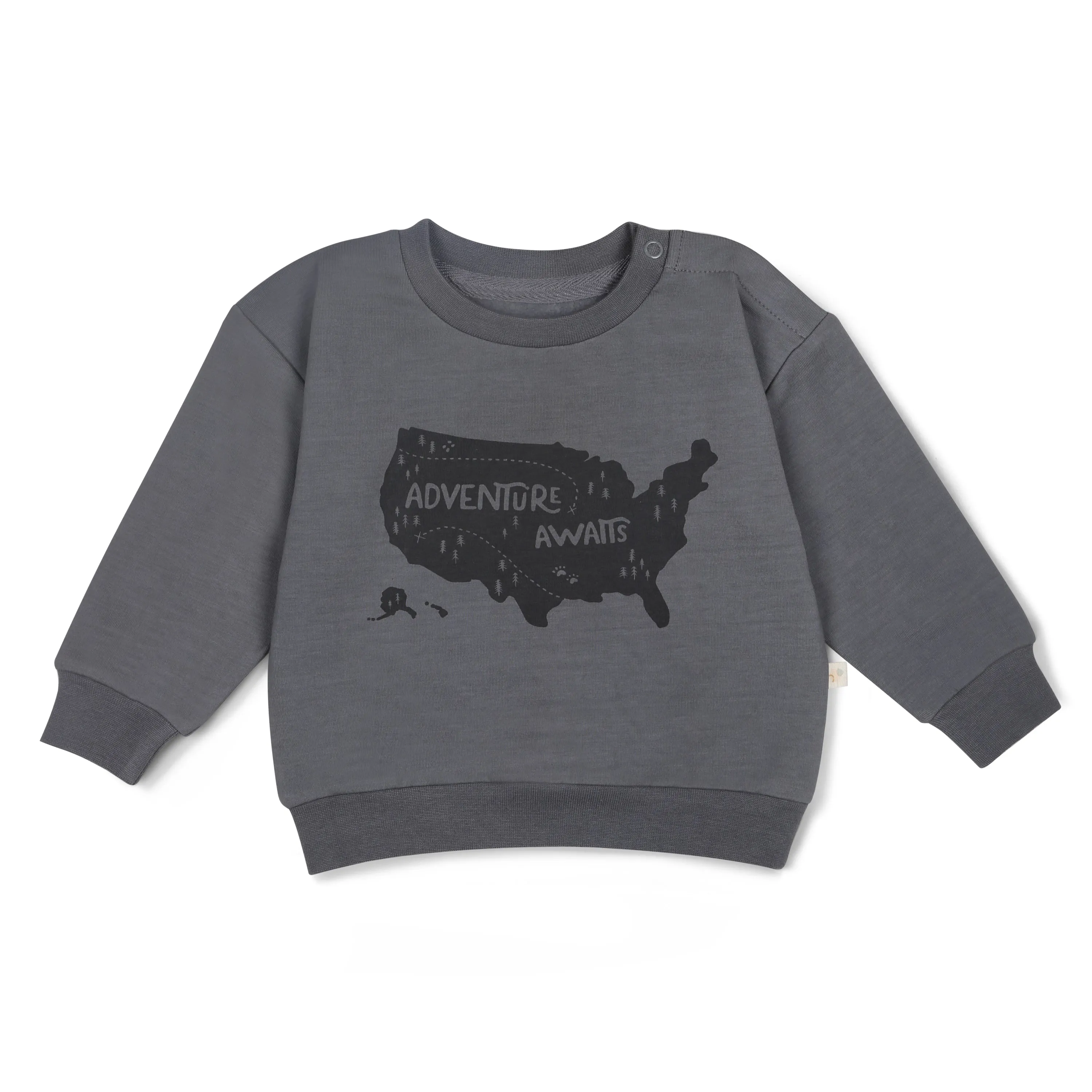 Organic Fleece Sweatshirt - Adventure Awaits