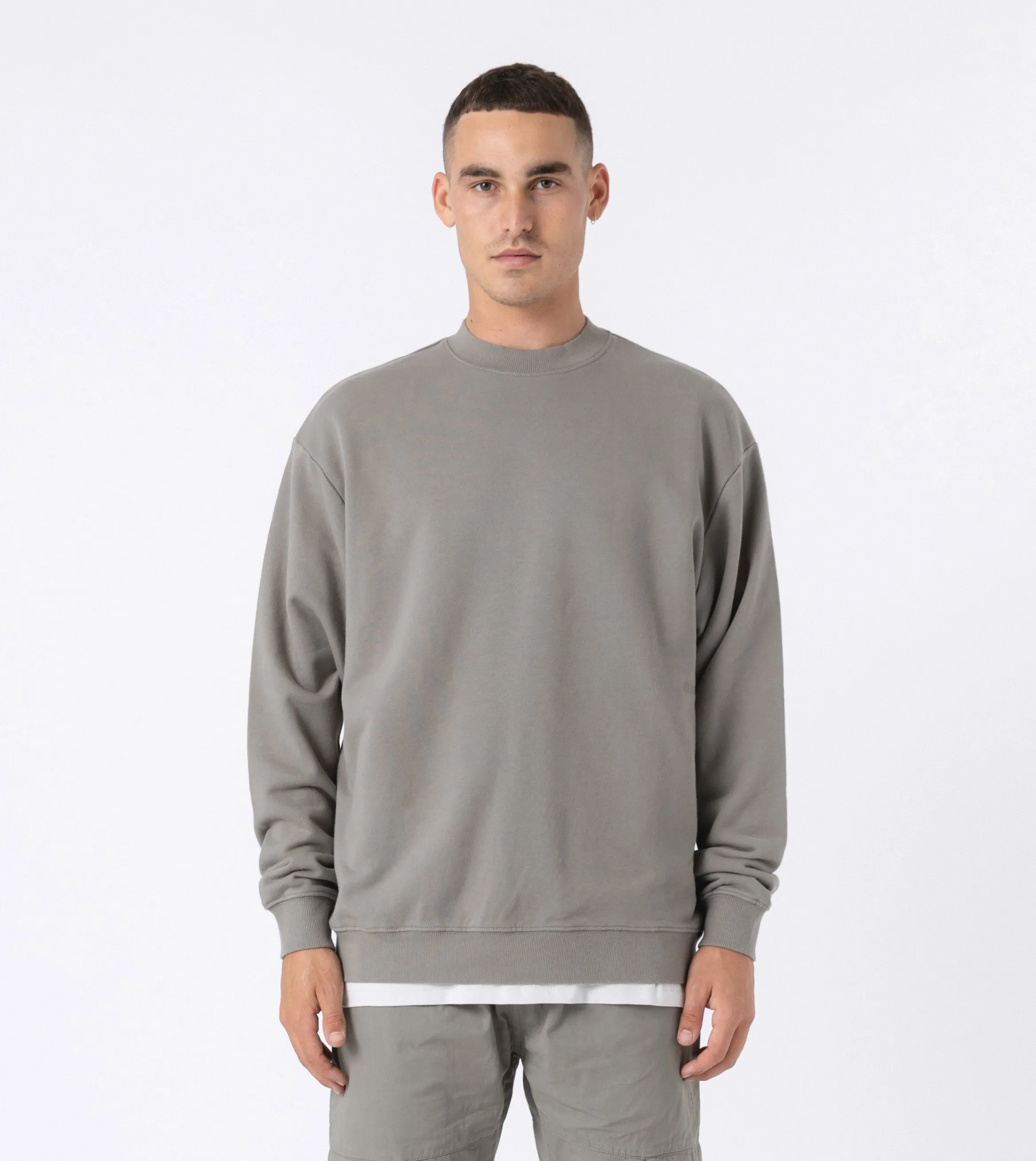 Orgo Crew Sweat Dk Moss