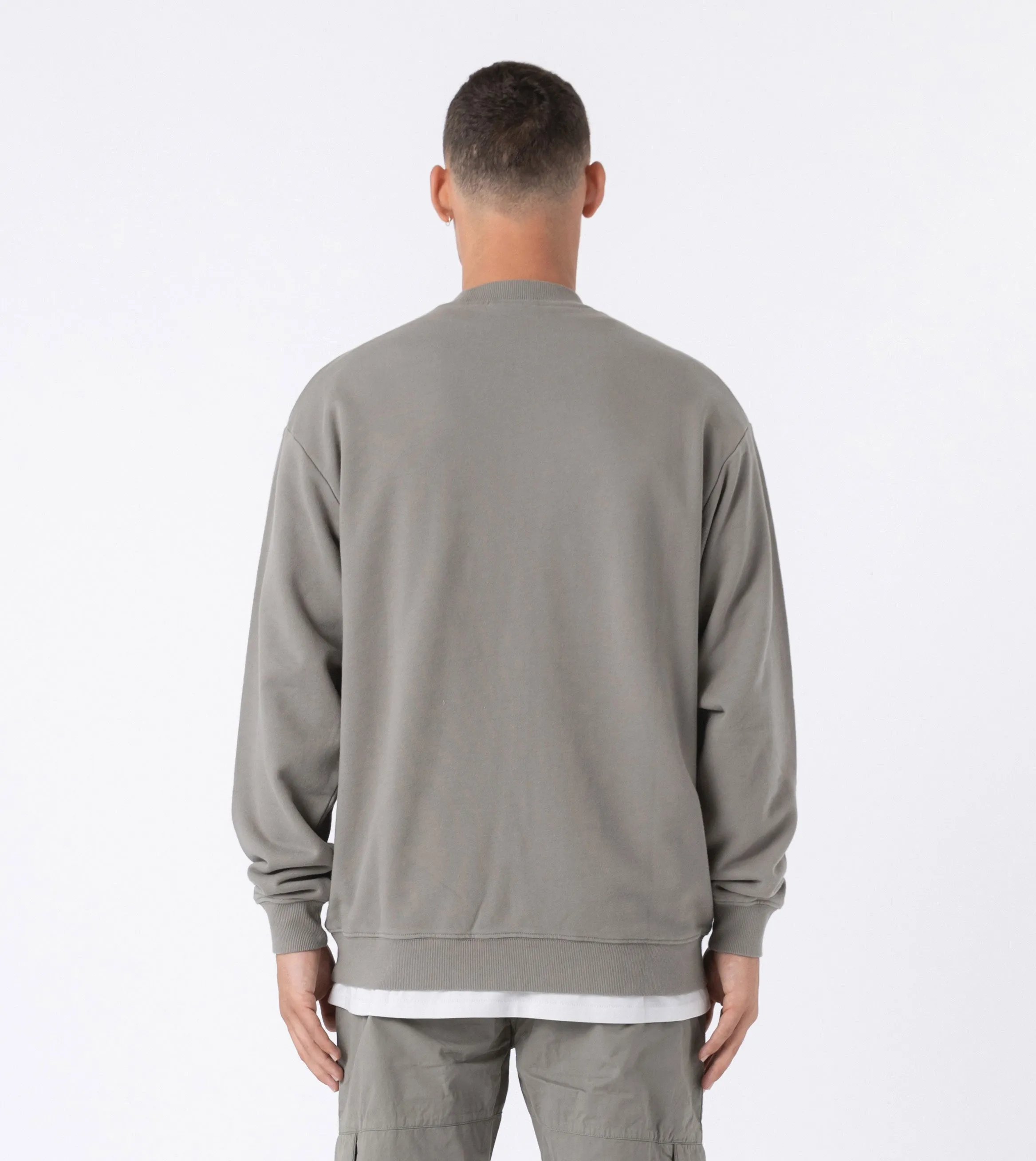 Orgo Crew Sweat Dk Moss