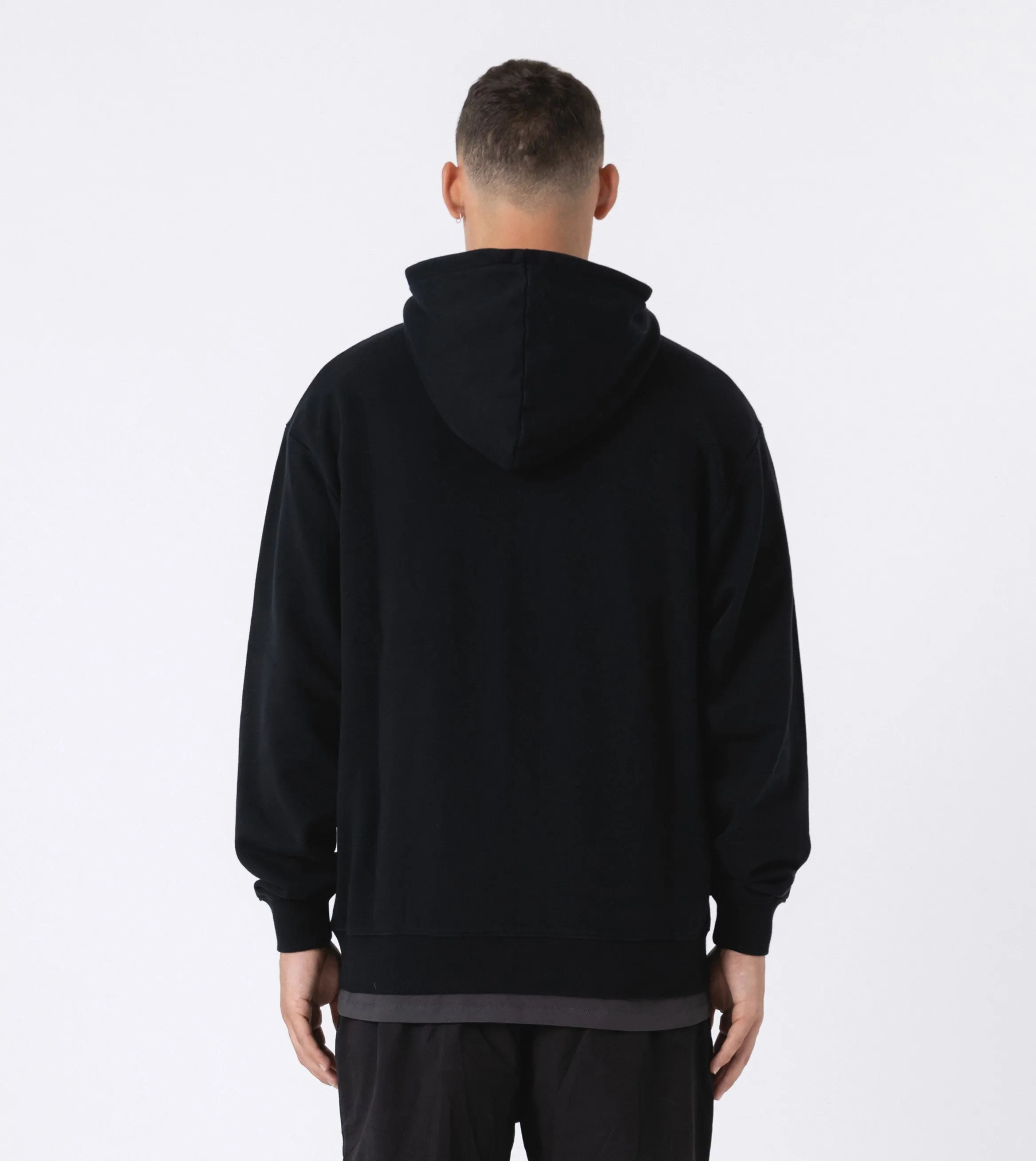 Orgo Hood Zip Sweat Black