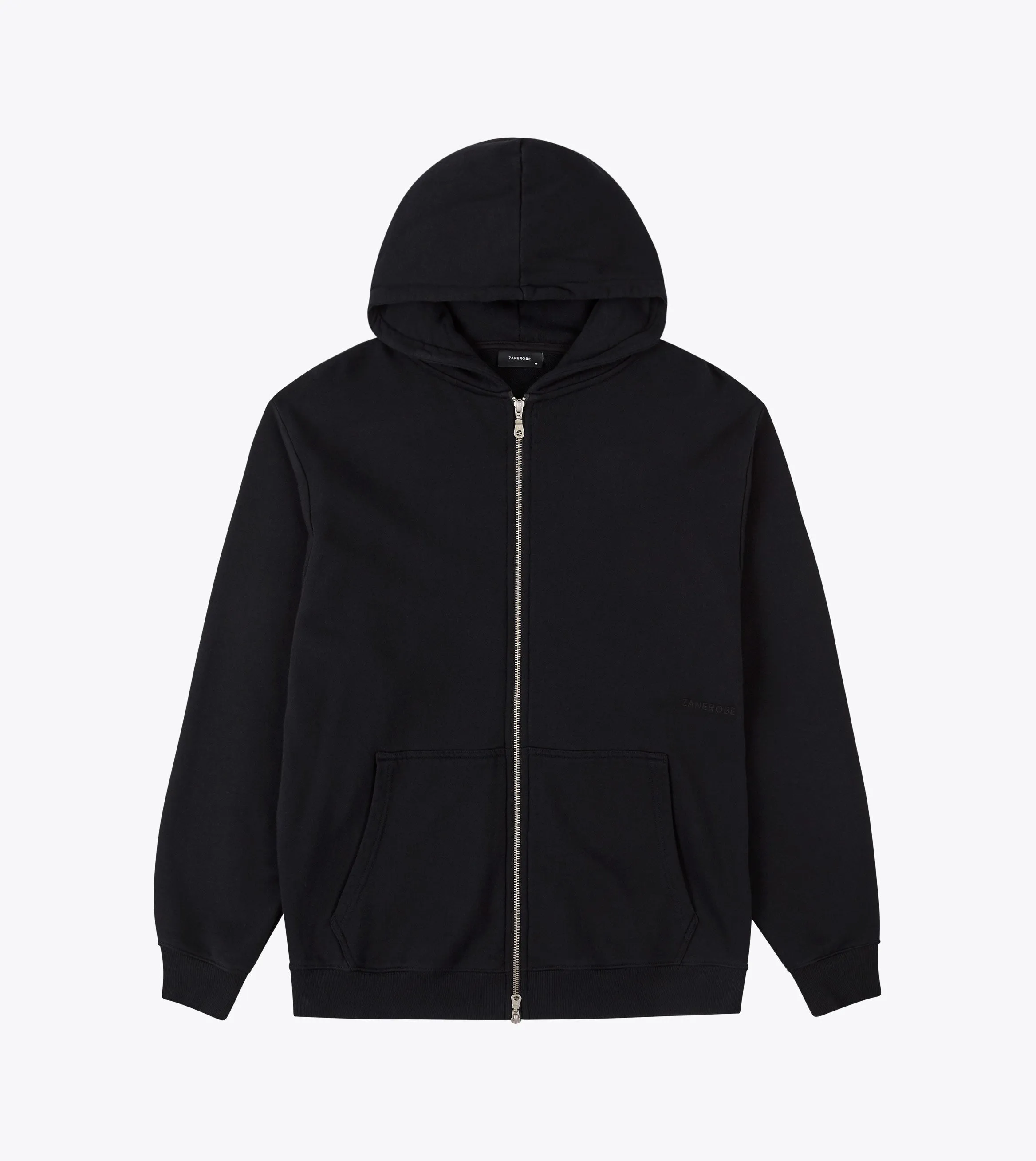 Orgo Hood Zip Sweat Black