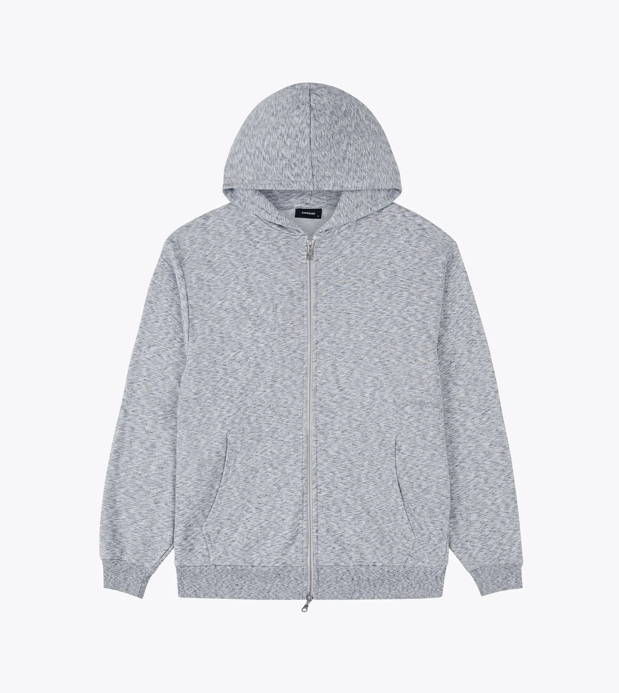 Orgo Hood Zip Sweat White Noise