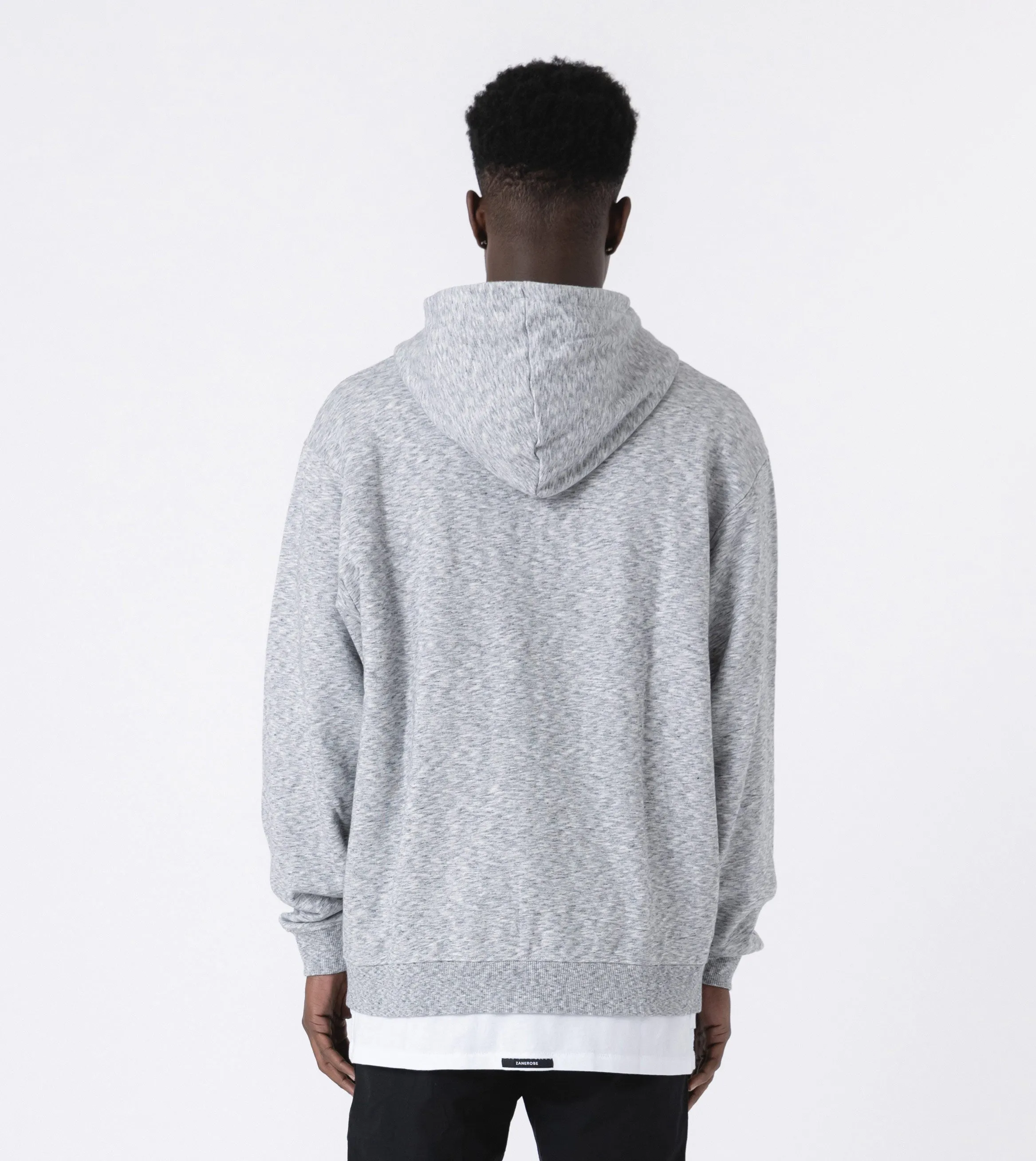 Orgo Hood Zip Sweat White Noise