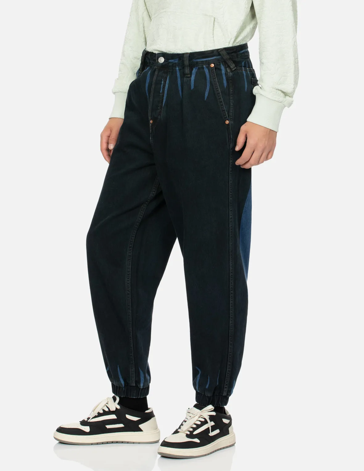 Overdye Daicock Wide-leg Denim Joggers