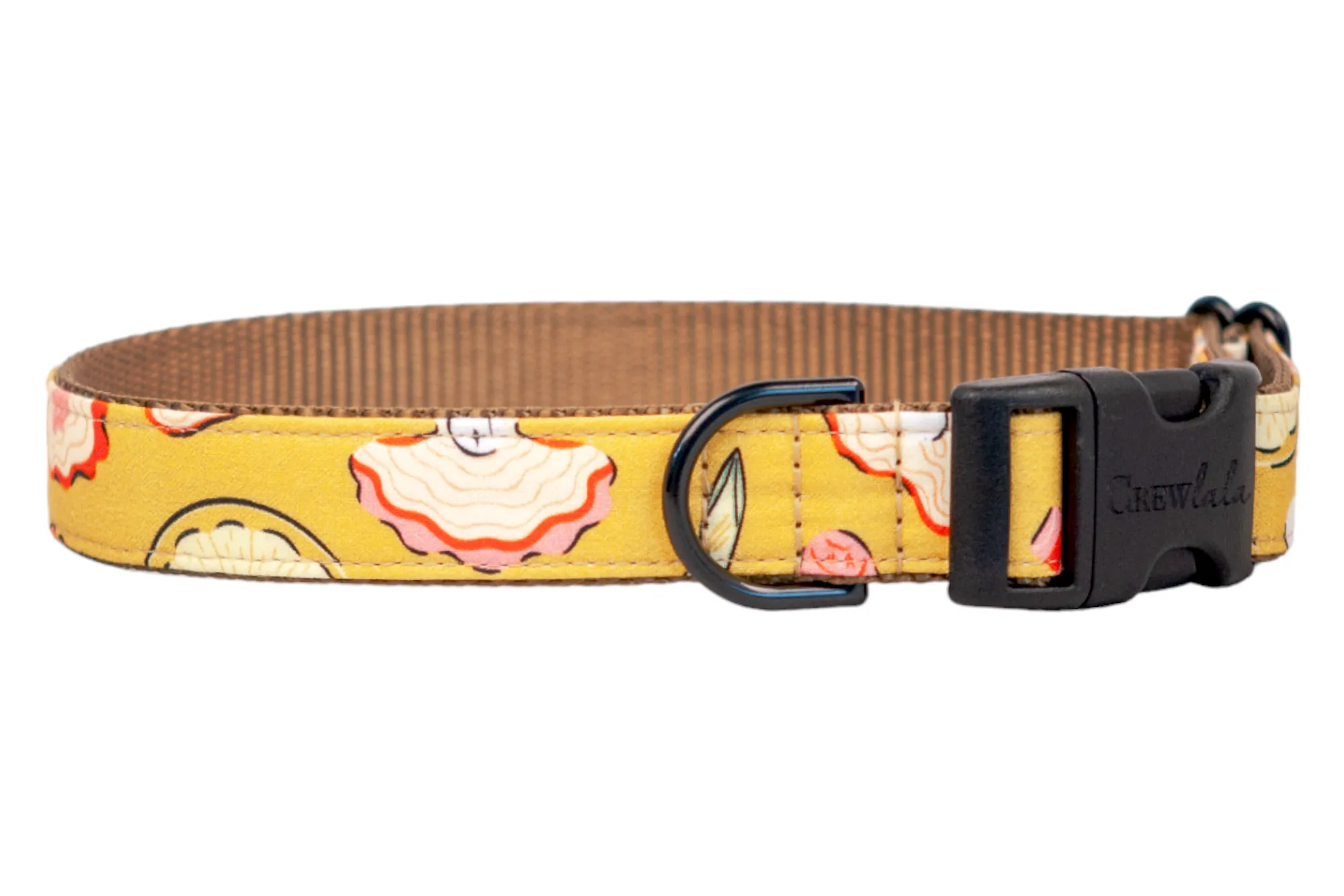 Oyster Roast Dog Collar On Tan