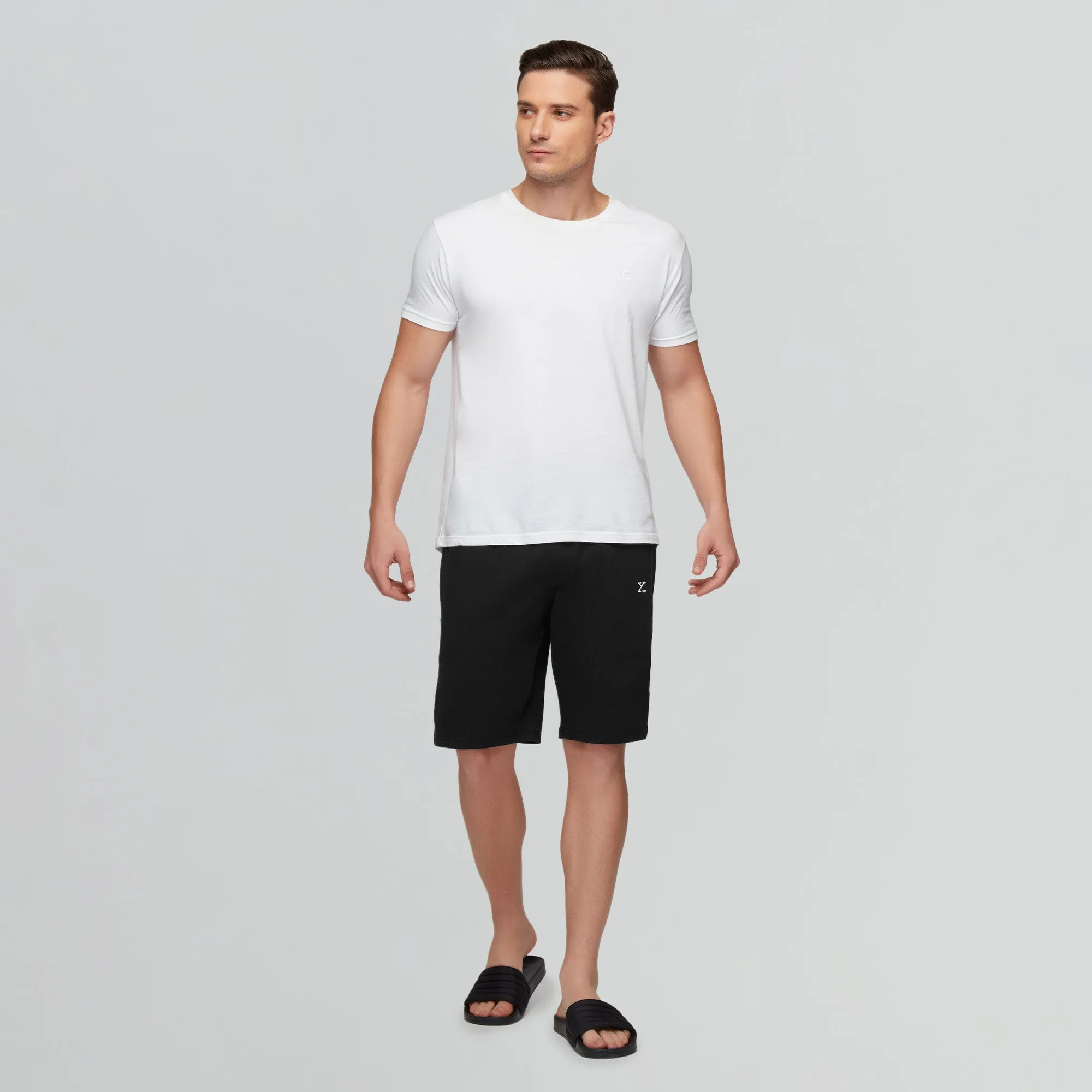 Pace Cotton Rich Shorts Pitch Black