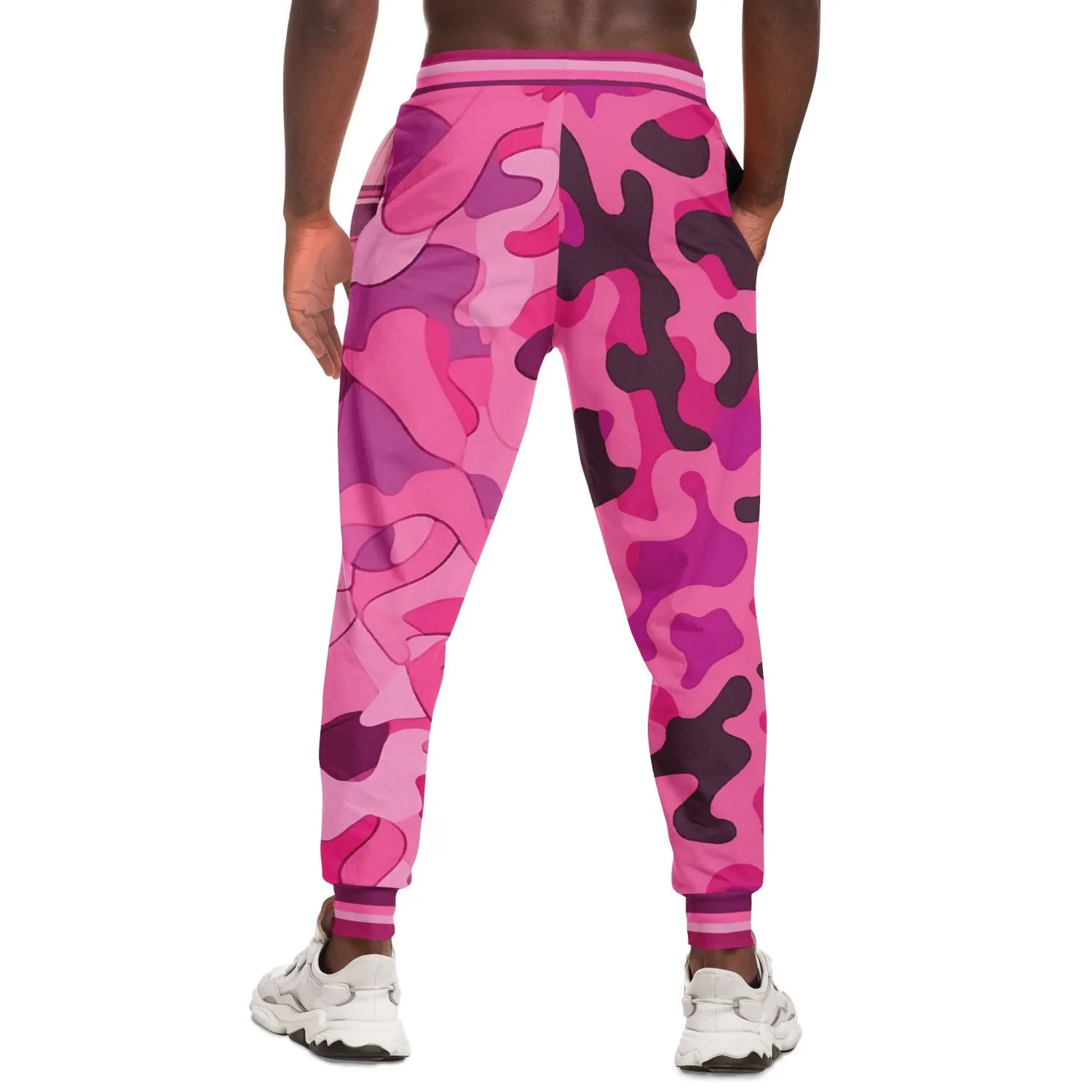 Passion Pink Abstract Camouflage Eco-Poly Unisex Joggers