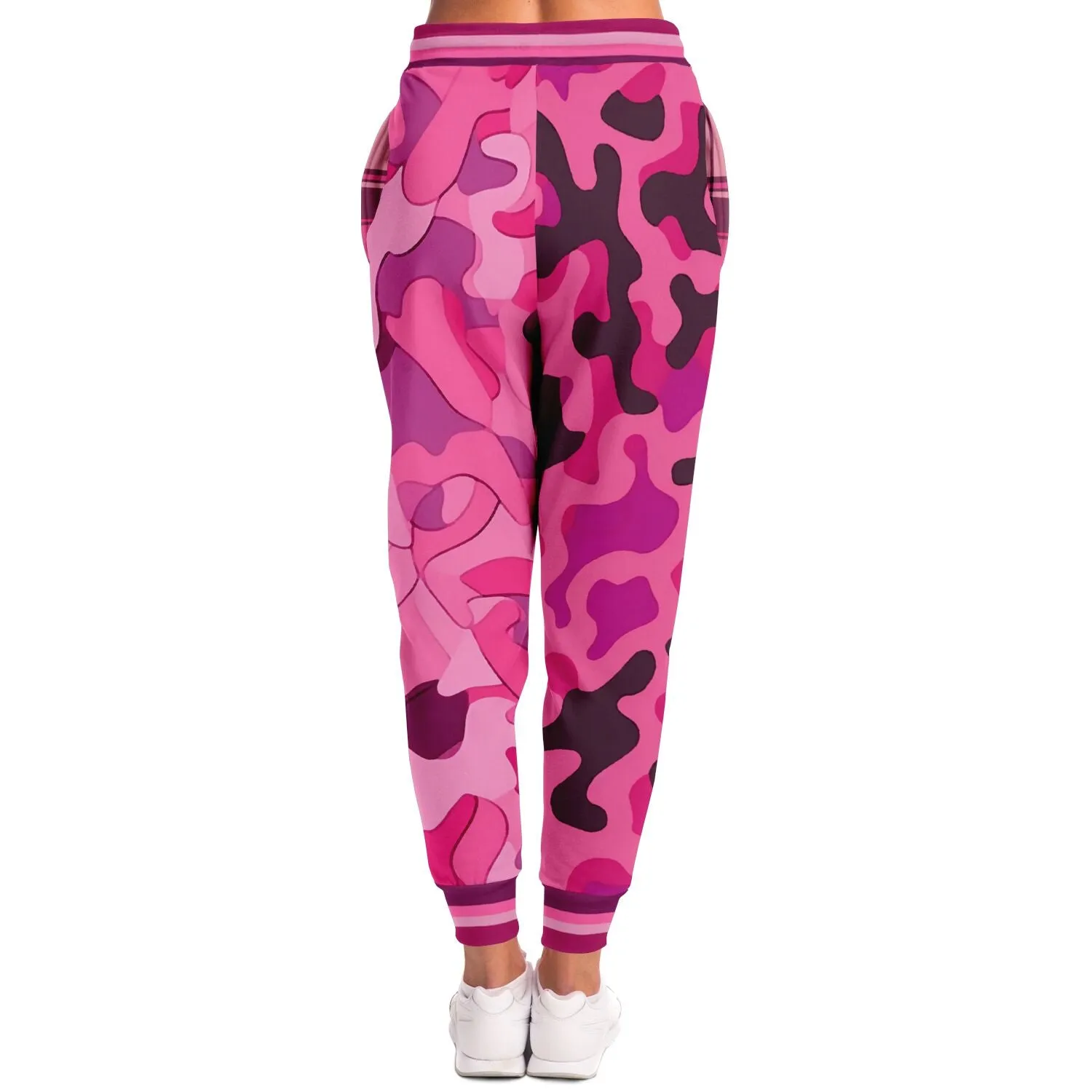 Passion Pink Abstract Camouflage Eco-Poly Unisex Joggers