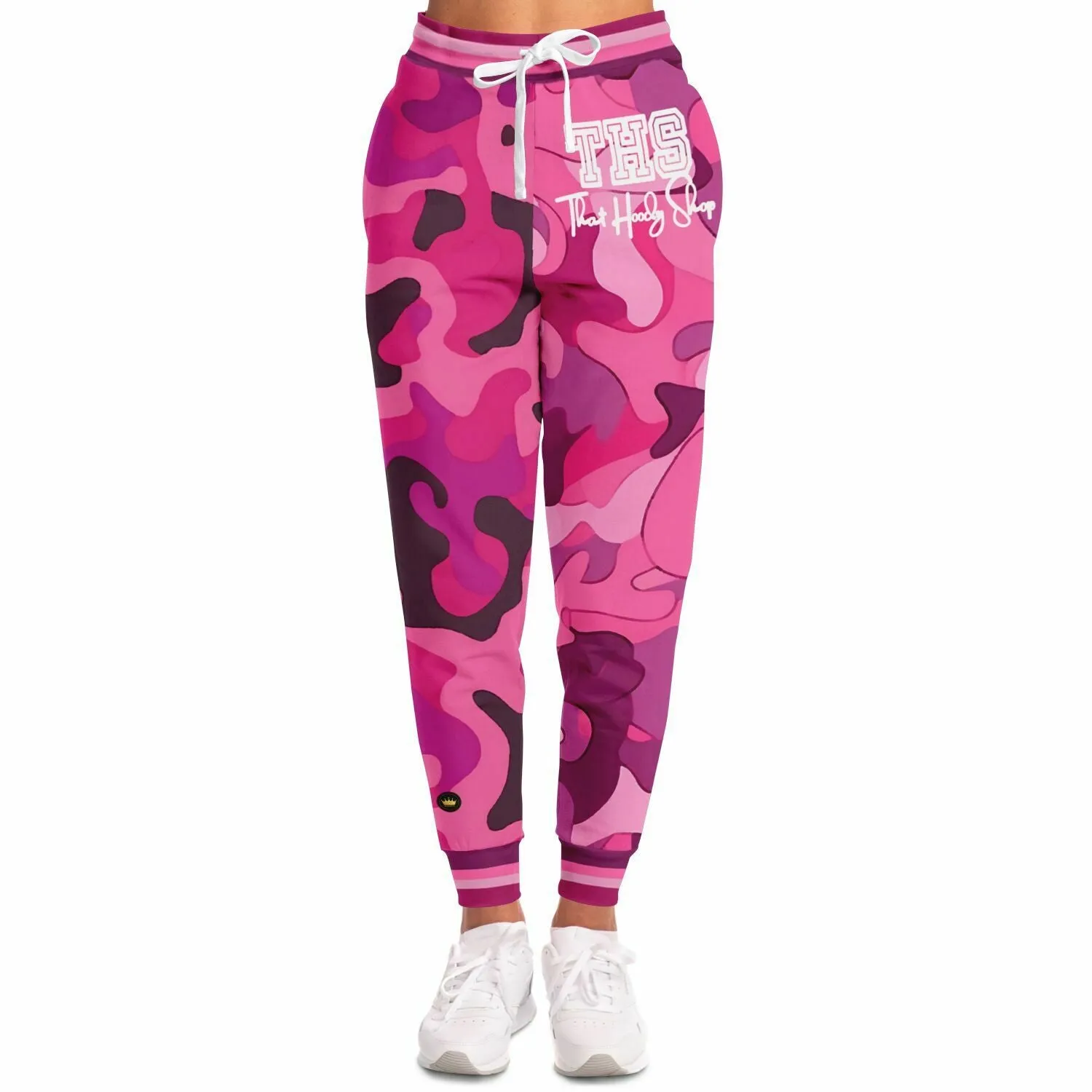 Passion Pink Abstract Camouflage Eco-Poly Unisex Joggers