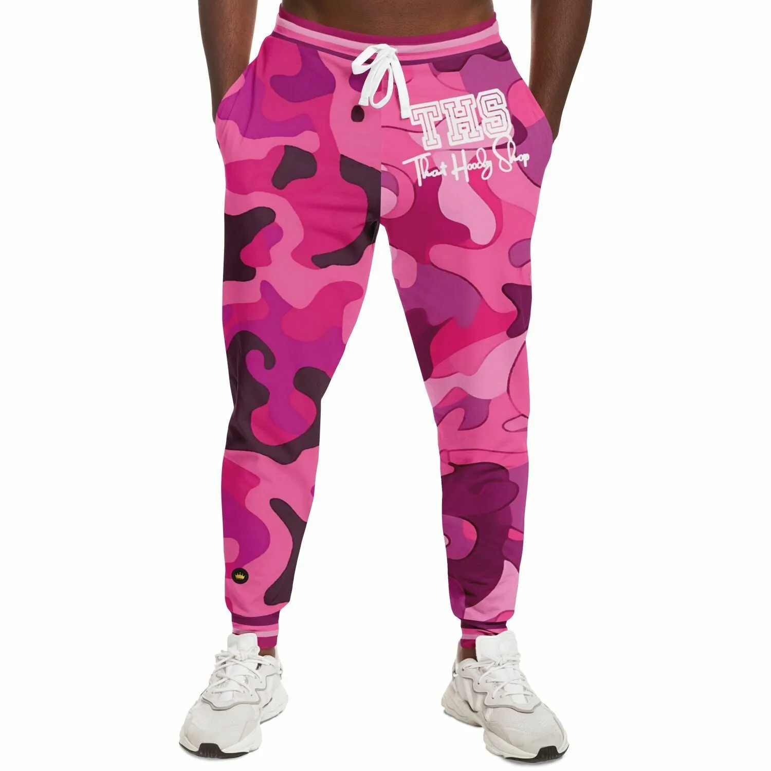 Passion Pink Abstract Camouflage Eco-Poly Unisex Joggers