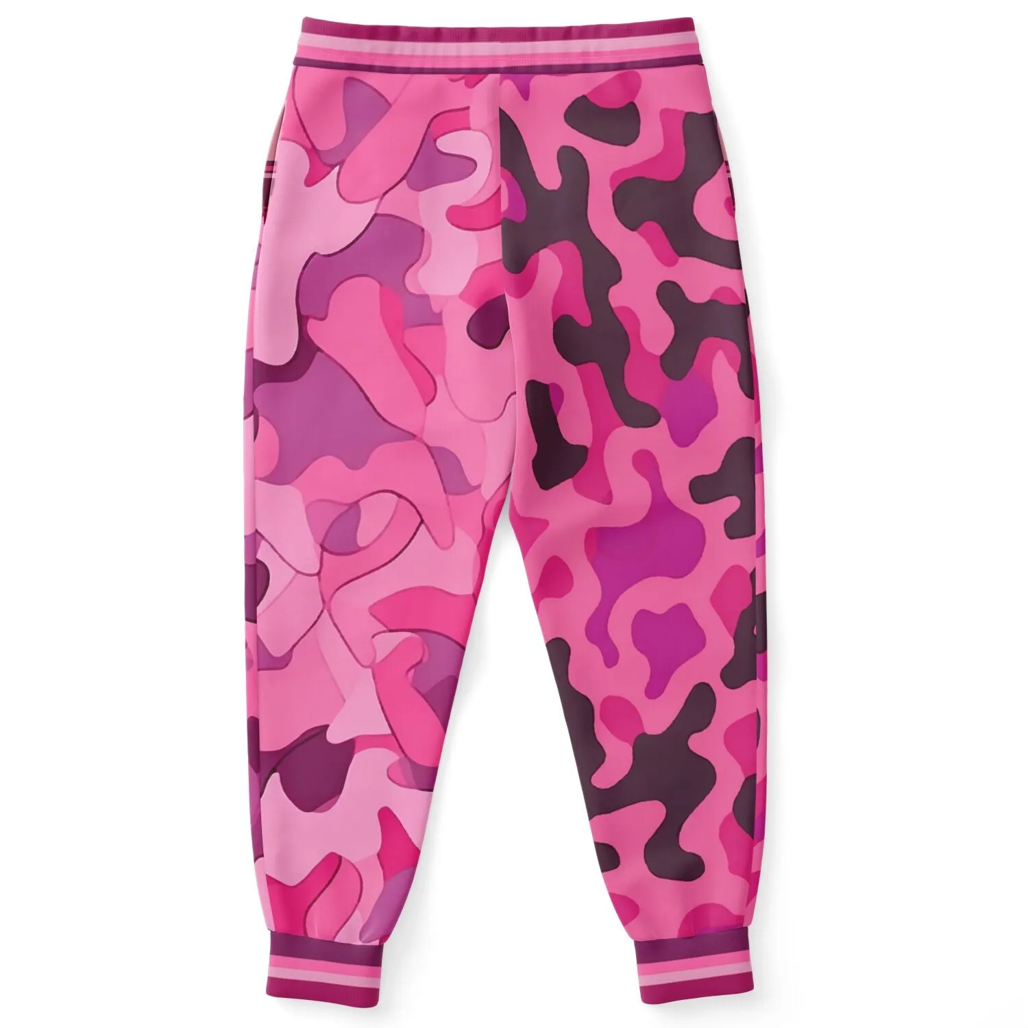 Passion Pink Abstract Camouflage Eco-Poly Unisex Joggers