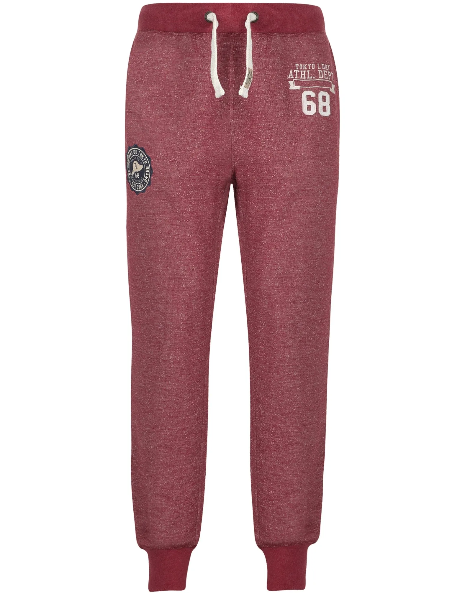 Pelican Bay Loop Back Fleece Cuffed Joggers In Bordeaux - Tokyo Laundry