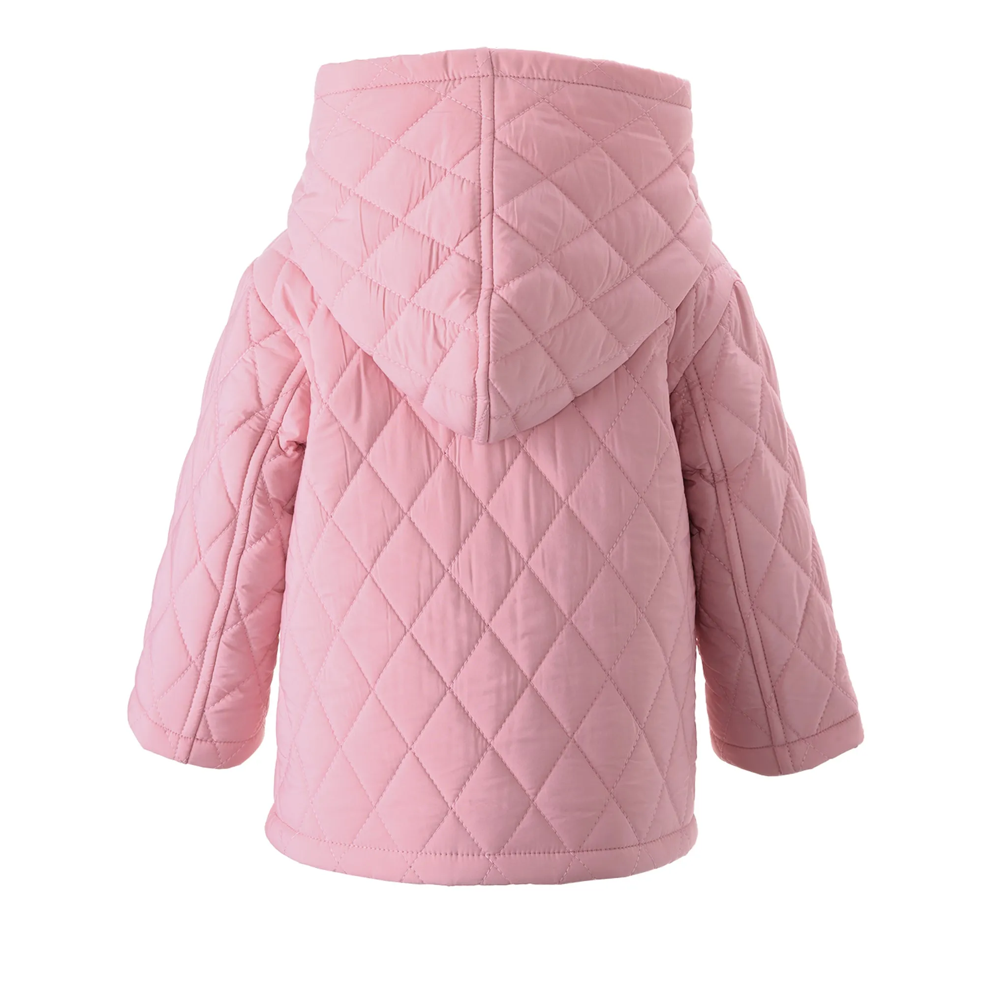 Pink Quilted Hooded Jacket