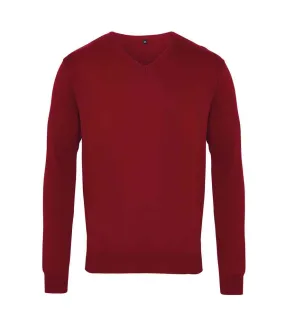 Premier Knitted Cotton Acrylic V Neck Sweater