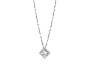 Princess Diamond Necklace in White Gold