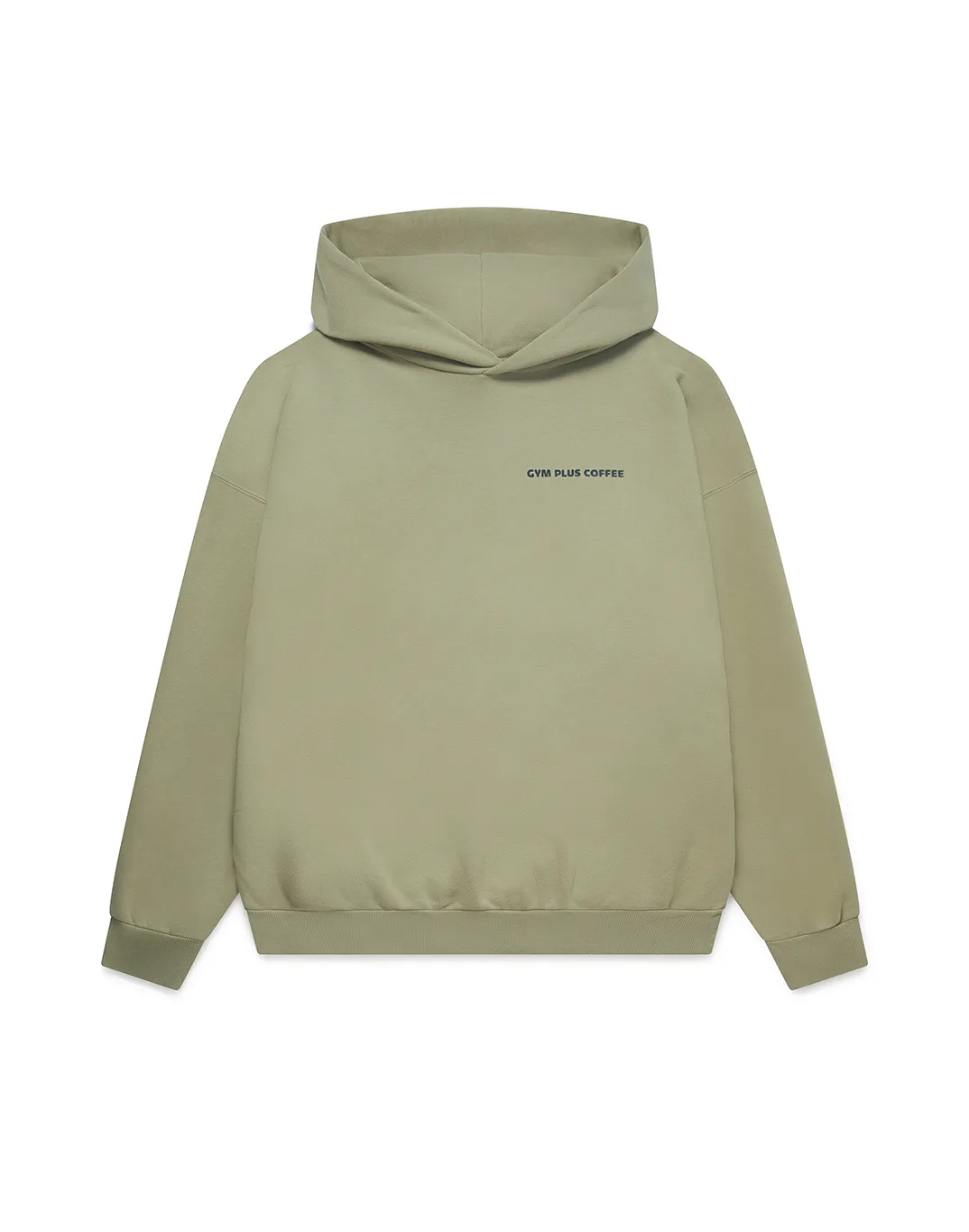 Print Hoodie in Olive Green