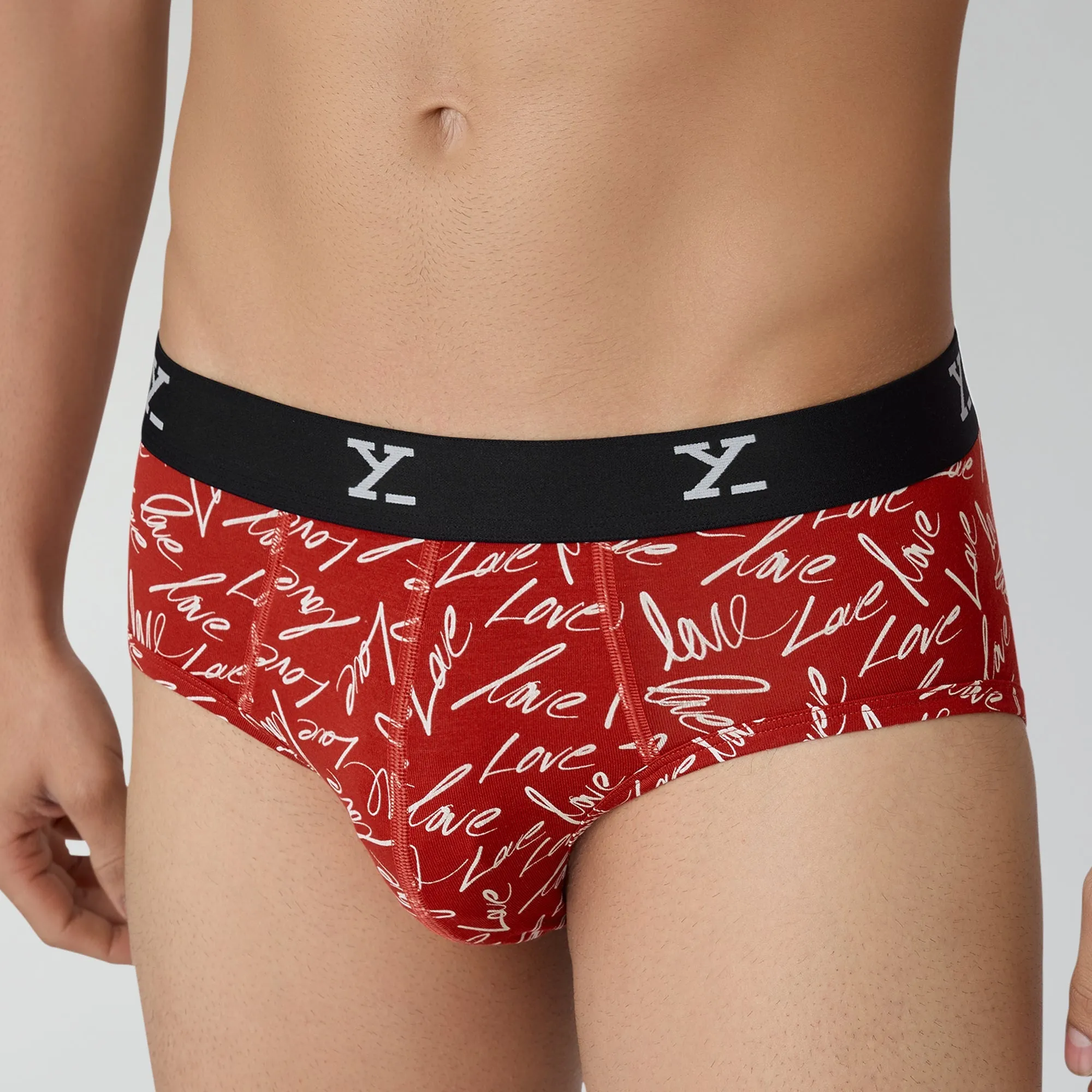 Prints For You Briefs Lovestruck Red