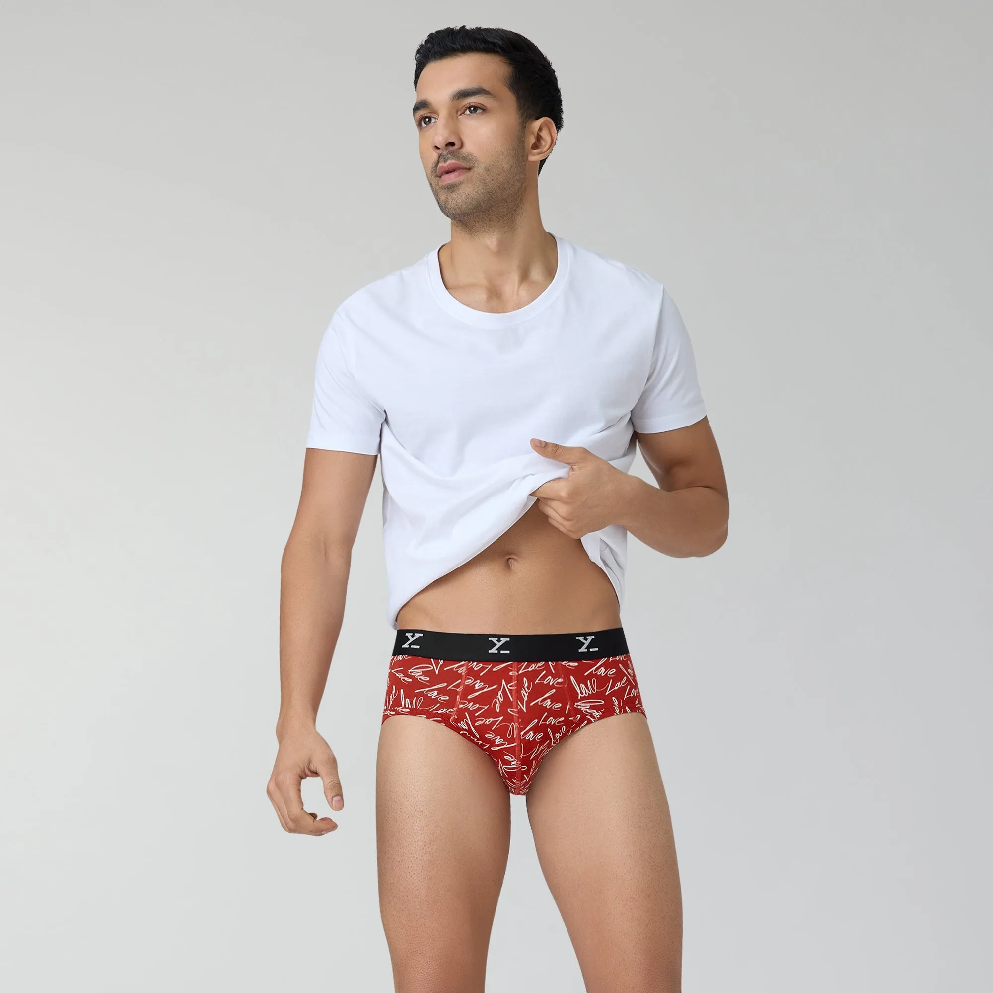 Prints For You Briefs Lovestruck Red