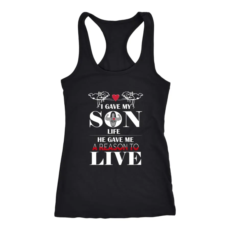 "A Reason To Live" Racerback Tank Womens Shirt|Mom Shirts| Mother's Day Gift (6 Colors)