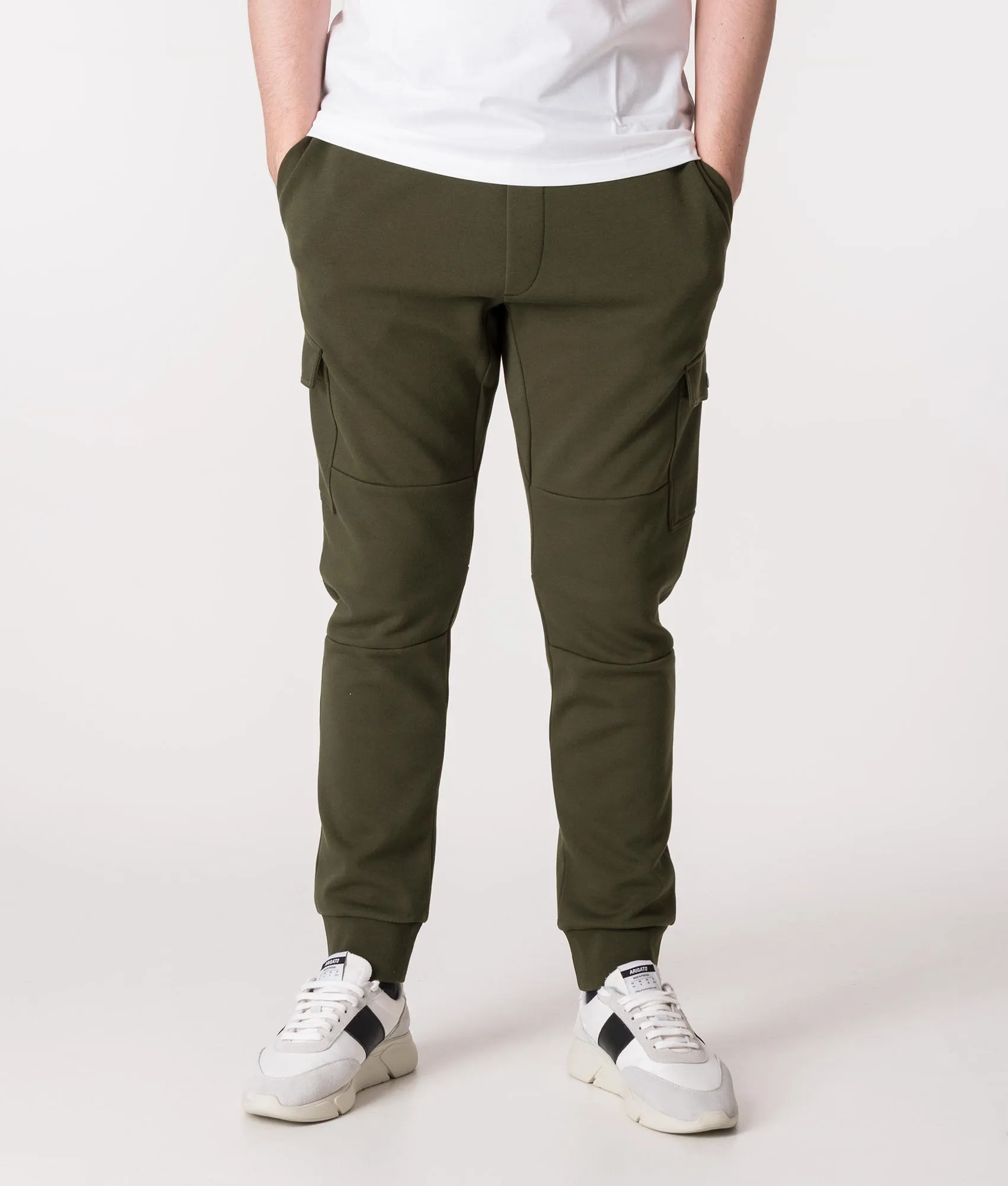 Regular Fit Double Knit Cargo Joggers