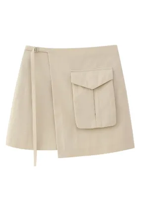 'Reina' High-Waist Cargo Culottes Shorts