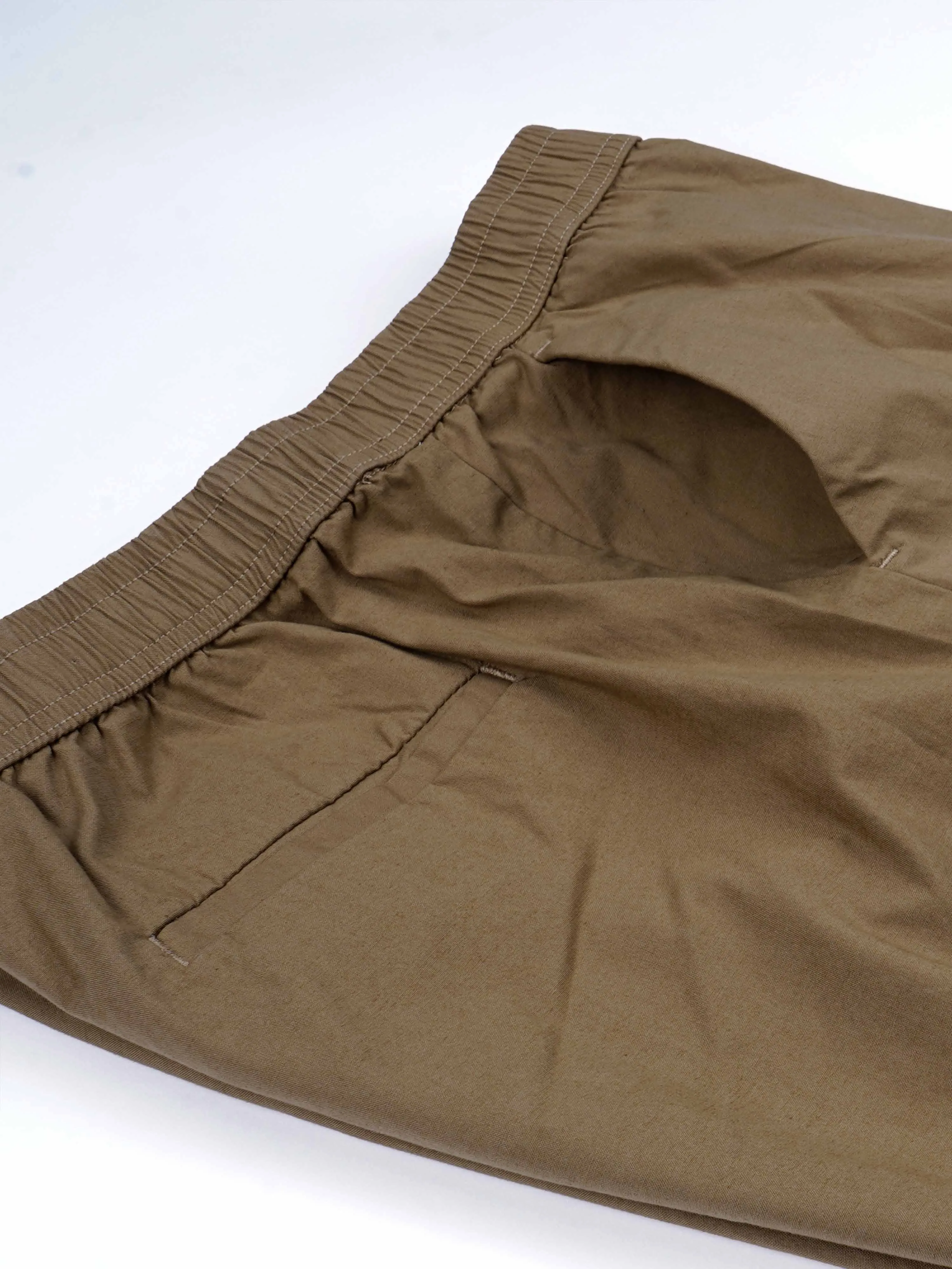 Relaxed Light Cotton Khaki Joggers