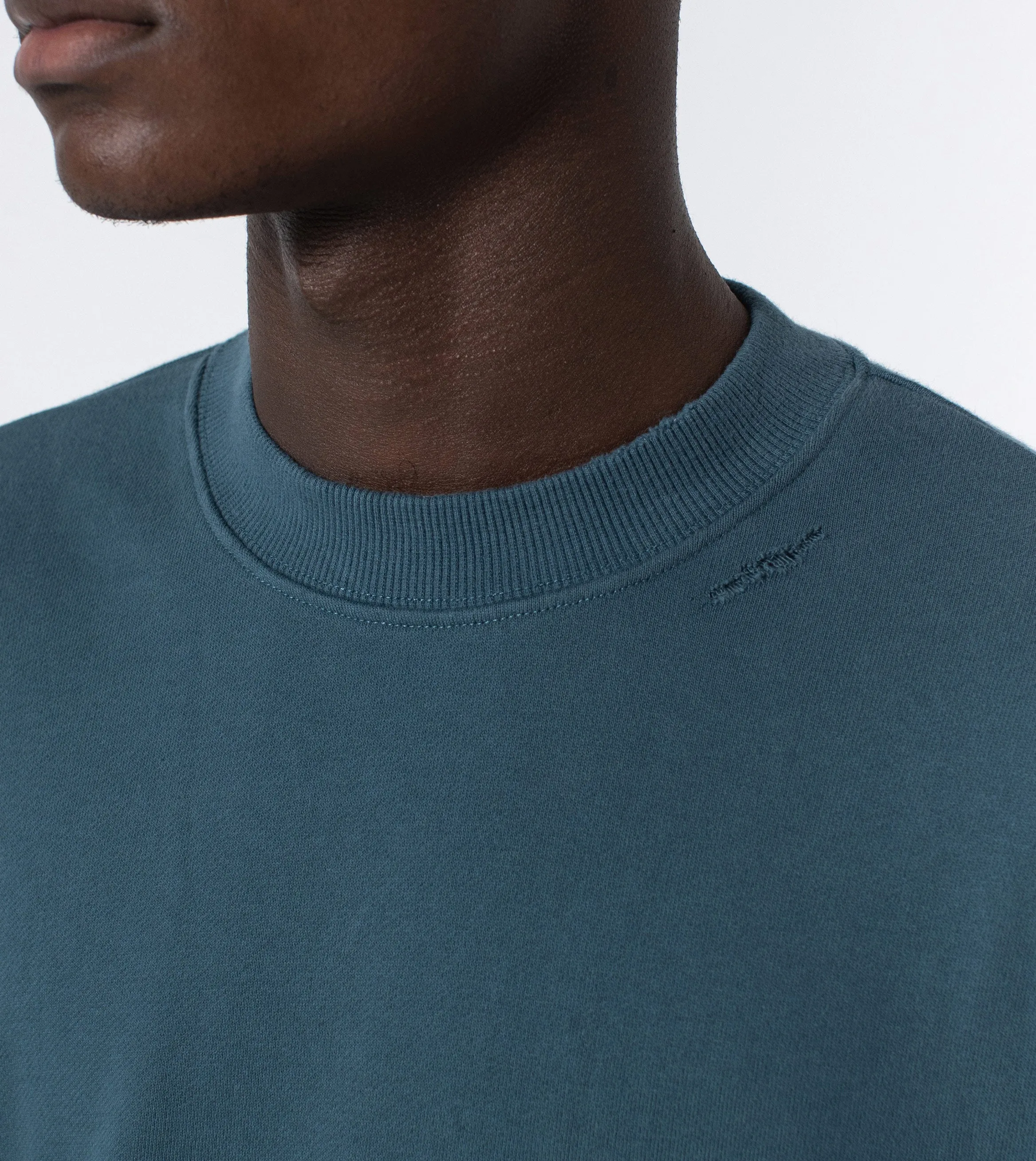 Ripped Orgo Crew Sweat Dk Aqua