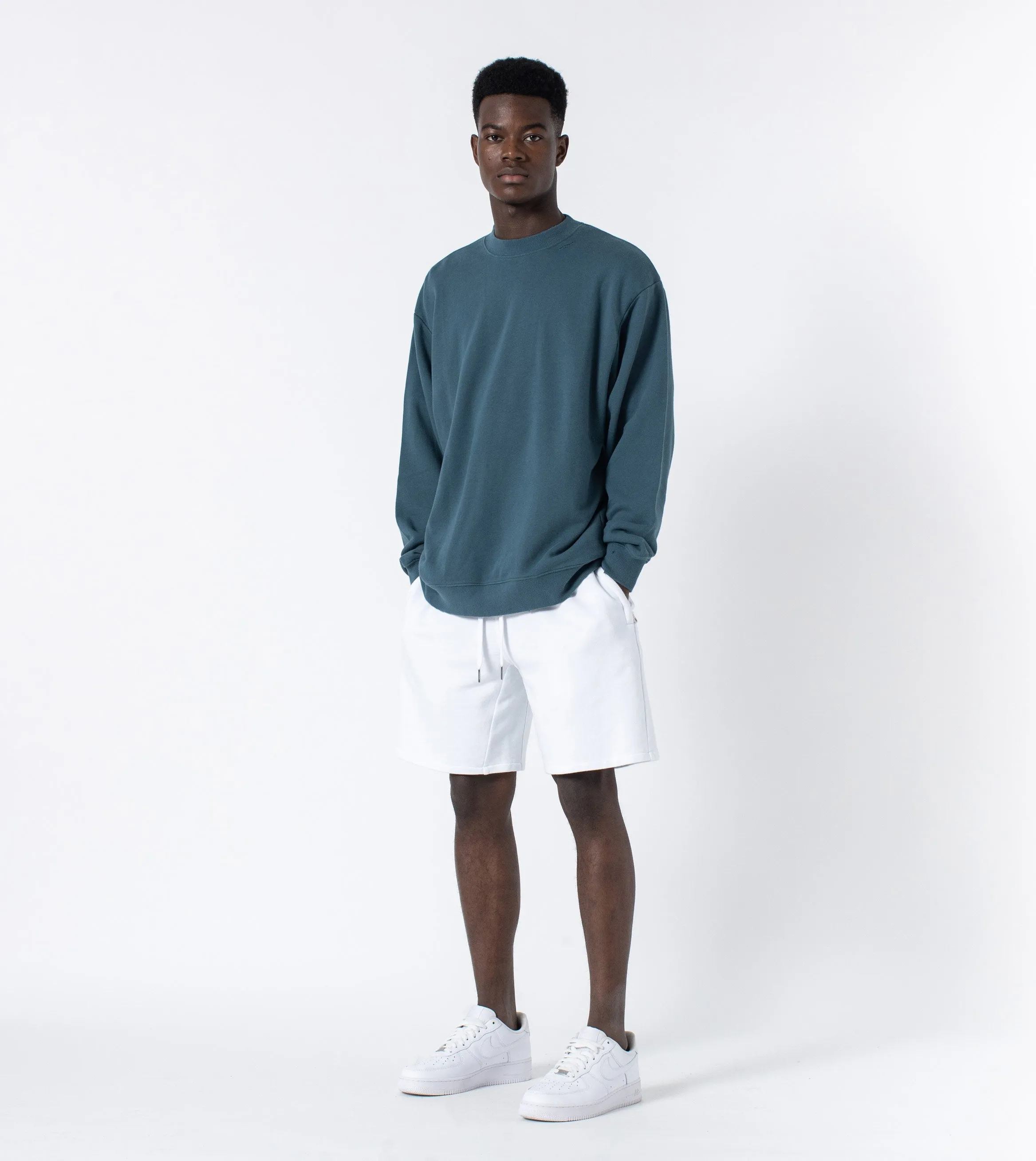 Ripped Orgo Crew Sweat Dk Aqua