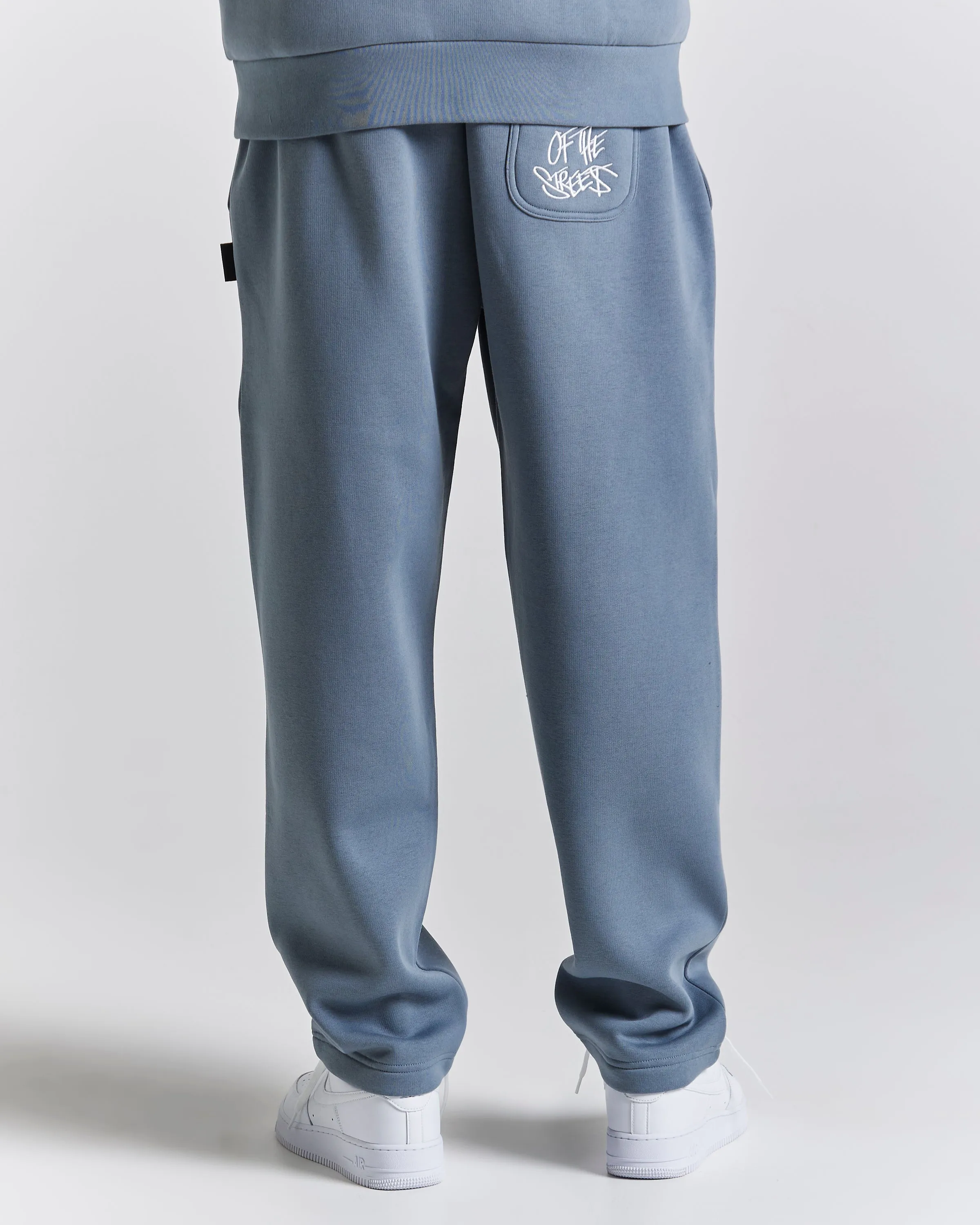 Rise Oversized Joggers - Grey/White/Blue